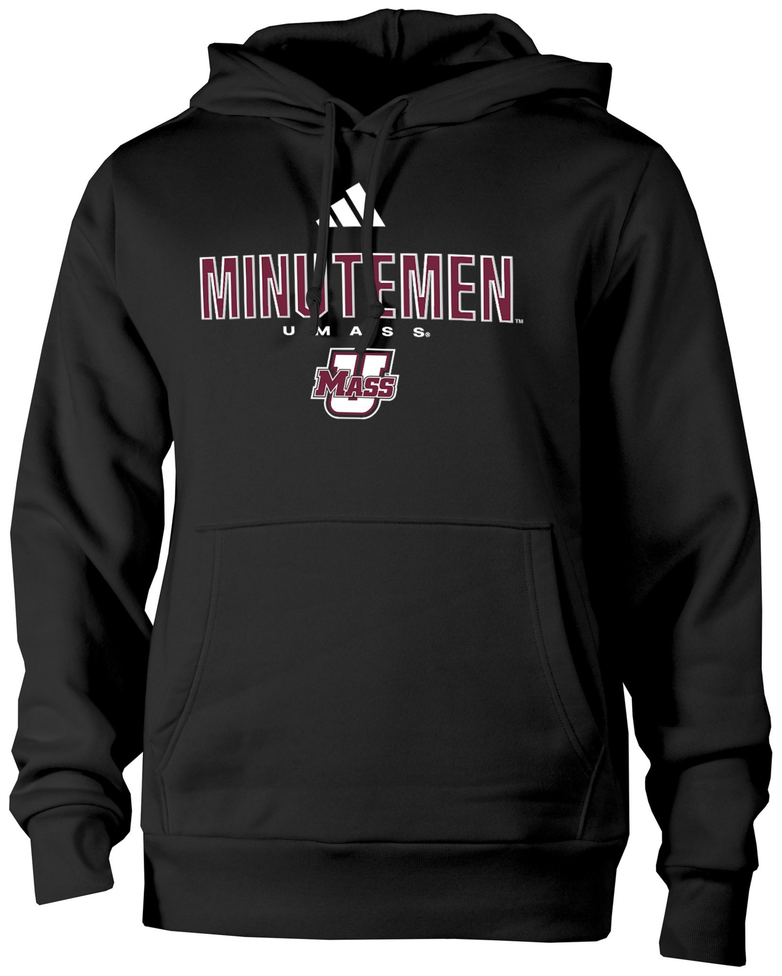 adidas Men's UMass Minutemen Black Training Fleece Pullover Hoodie product image