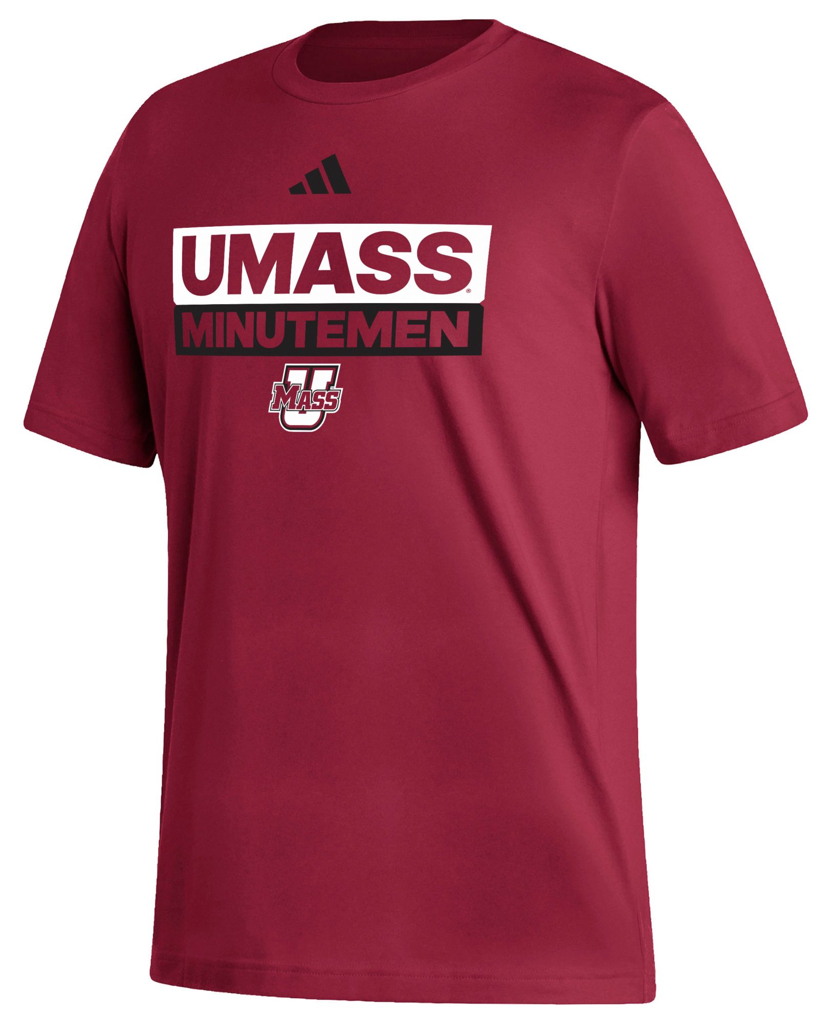 adidas Men's UMass Minutemen Crimson Fresh Training Short Sleeve T-Shirt product image