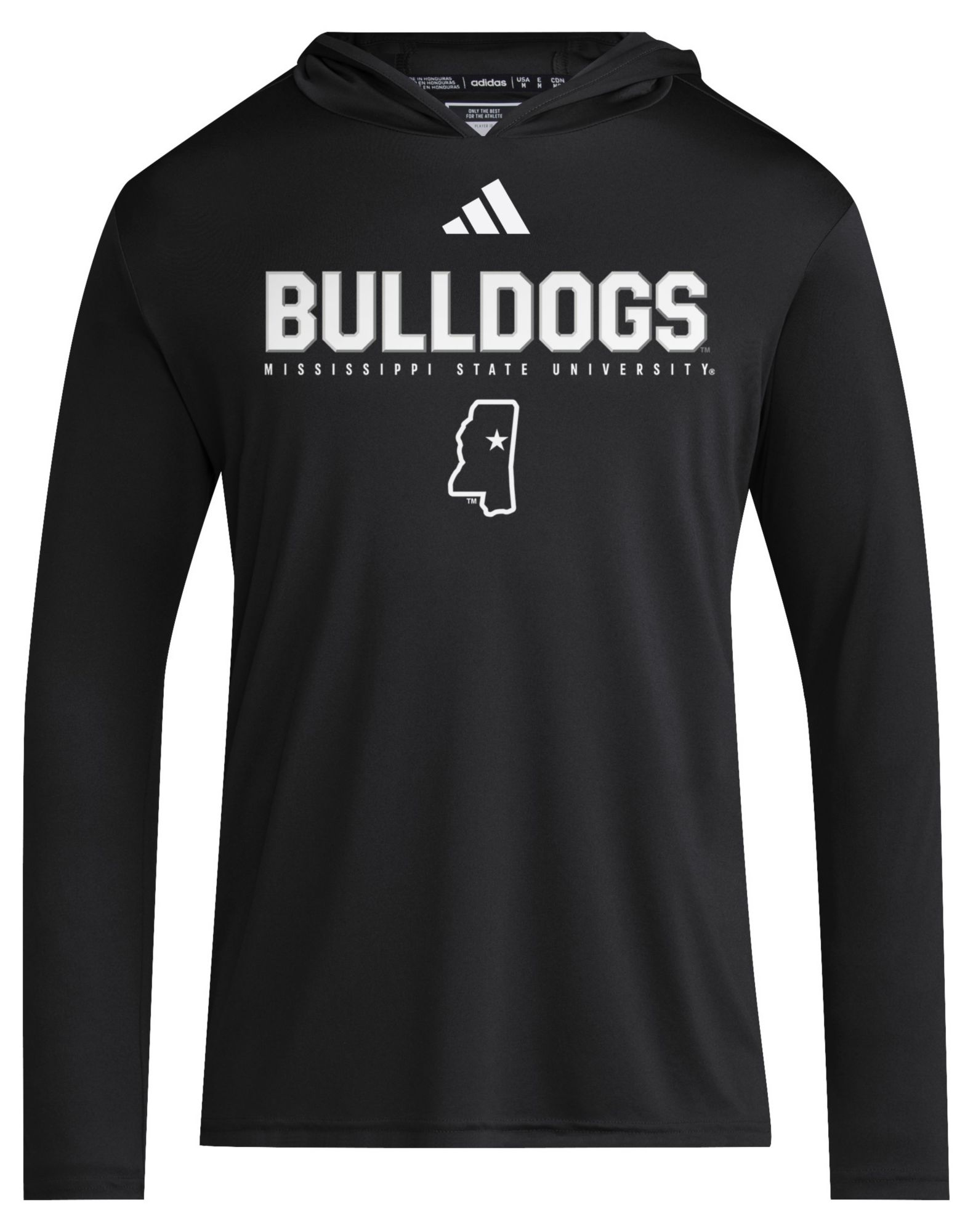 adidas Men's Mississippi State Bulldogs Black D4T Long Sleeve Hoodie T-Shirt product image