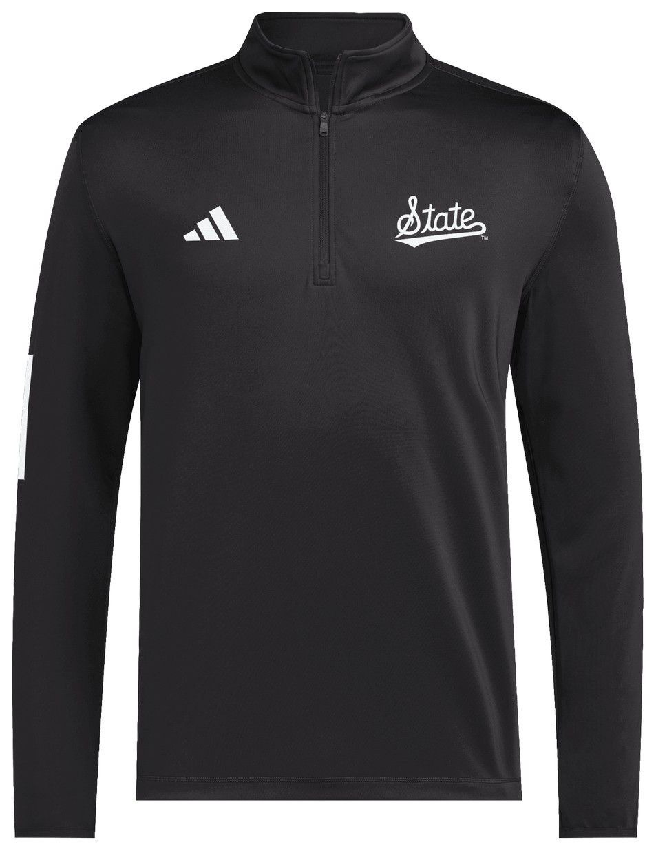 adidas Men's Mississippi State Bulldogs Black Strategy Half-Zip Jacket product image