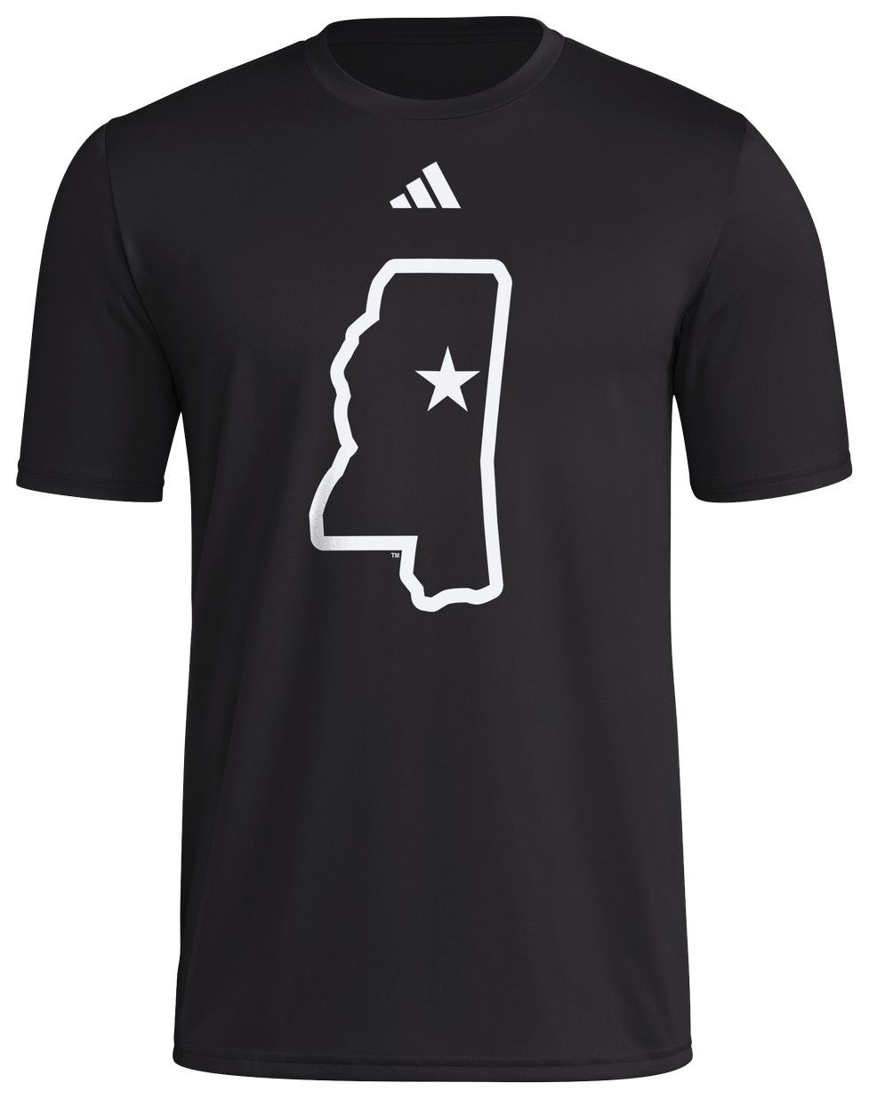 adidas Men's Mississippi State Bulldogs Black Throwback Strategy Short Sleeve T-Shirt product image