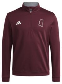 adidas Men's Mississippi State Bulldogs Medium Red Elevated 1/4 Zip ...