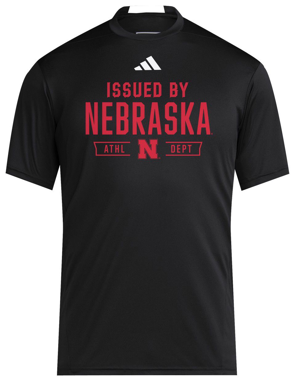 adidas Men's Nebraska Cornhuskers Black D4T Short Sleeve T-Shirt product image