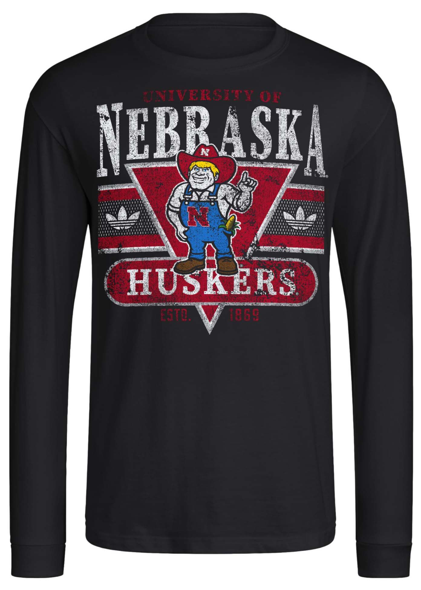 adidas Men's Nebraska Cornhuskers Black Originals Long Sleeve T-Shirt product image