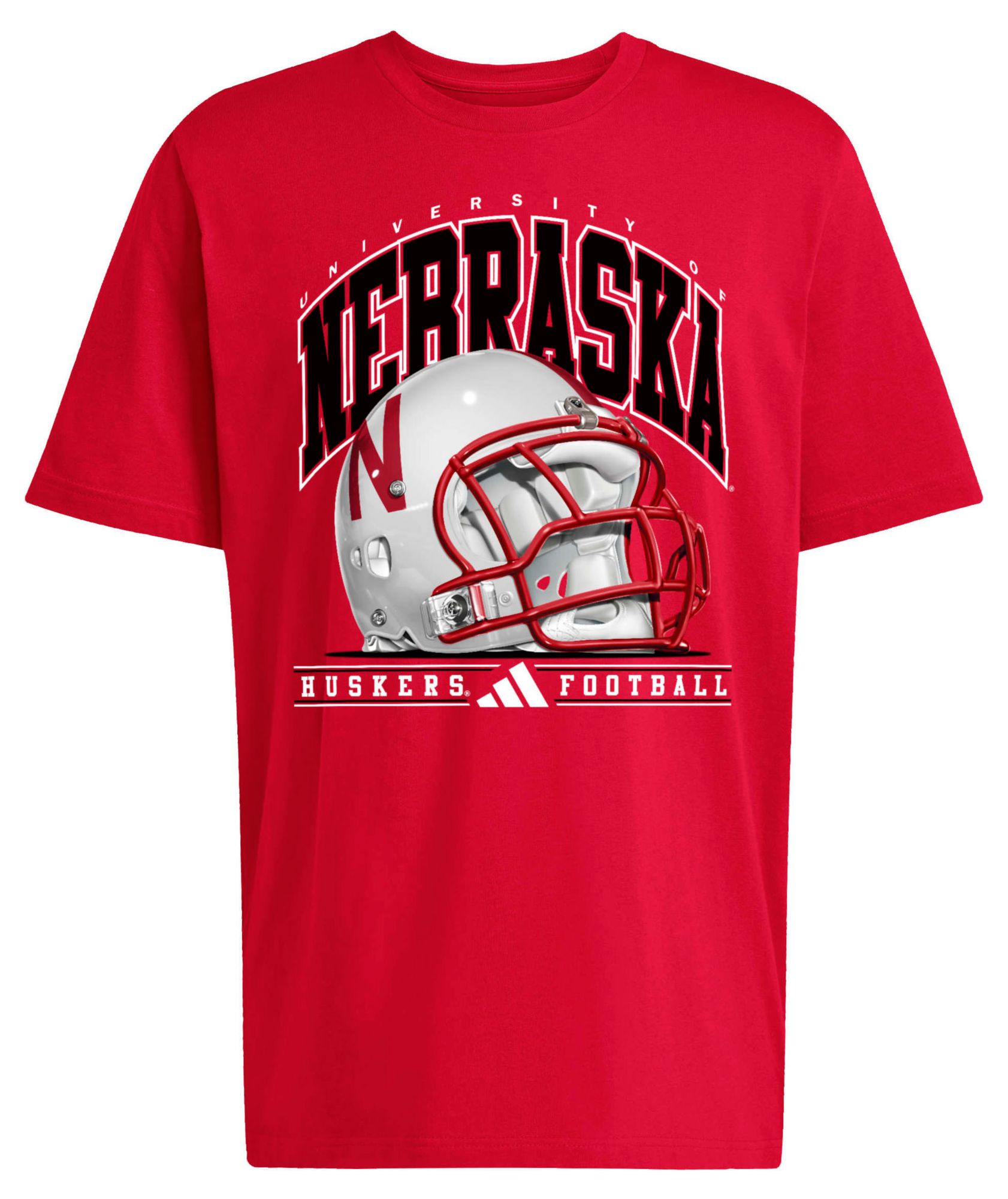 adidas Men's Nebraska Cornhuskers Red Football Refresh T-Shirt product image