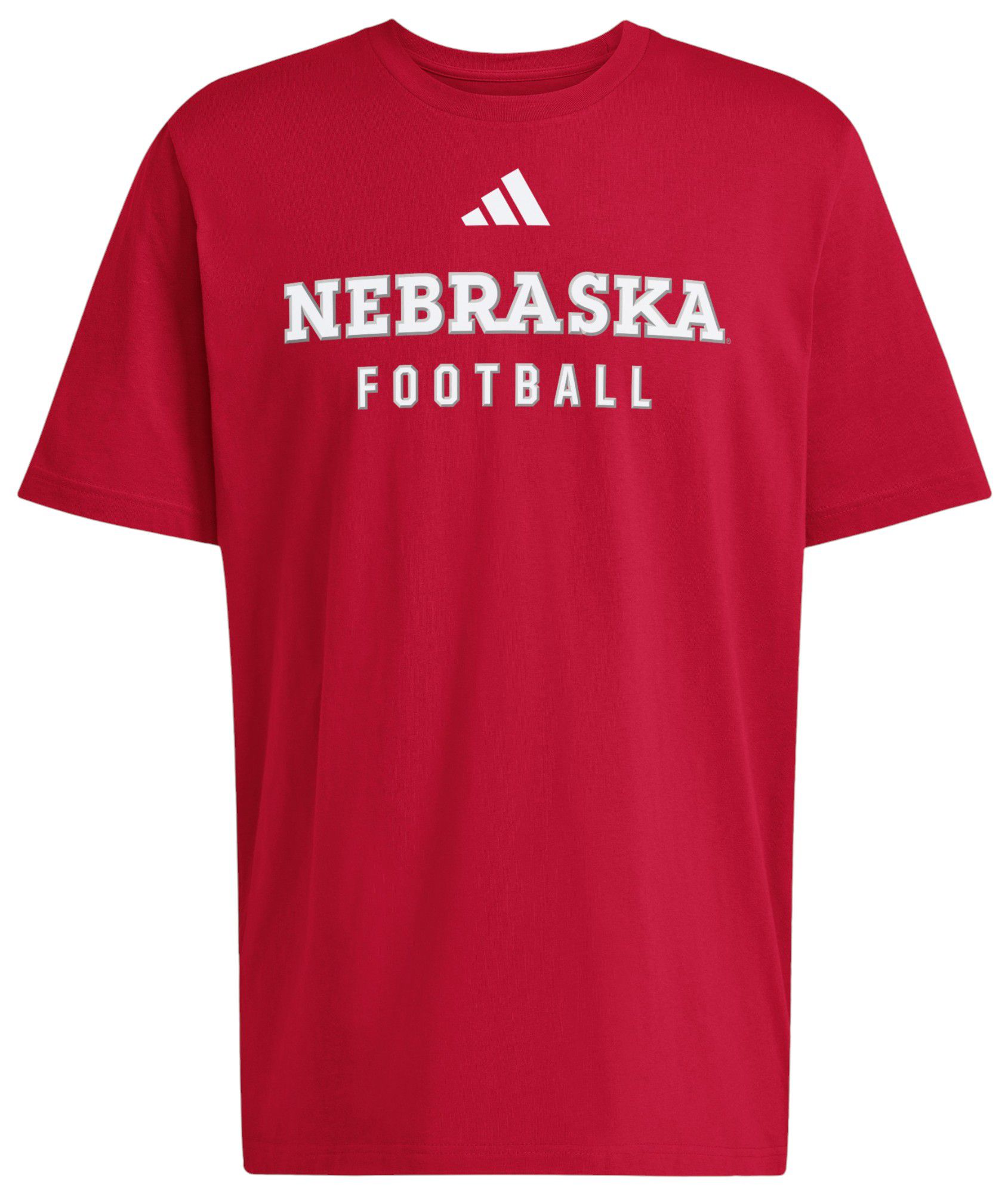 adidas Men's Nebraska Cornhuskers Red HOB Sideline Football T-Shirt product image