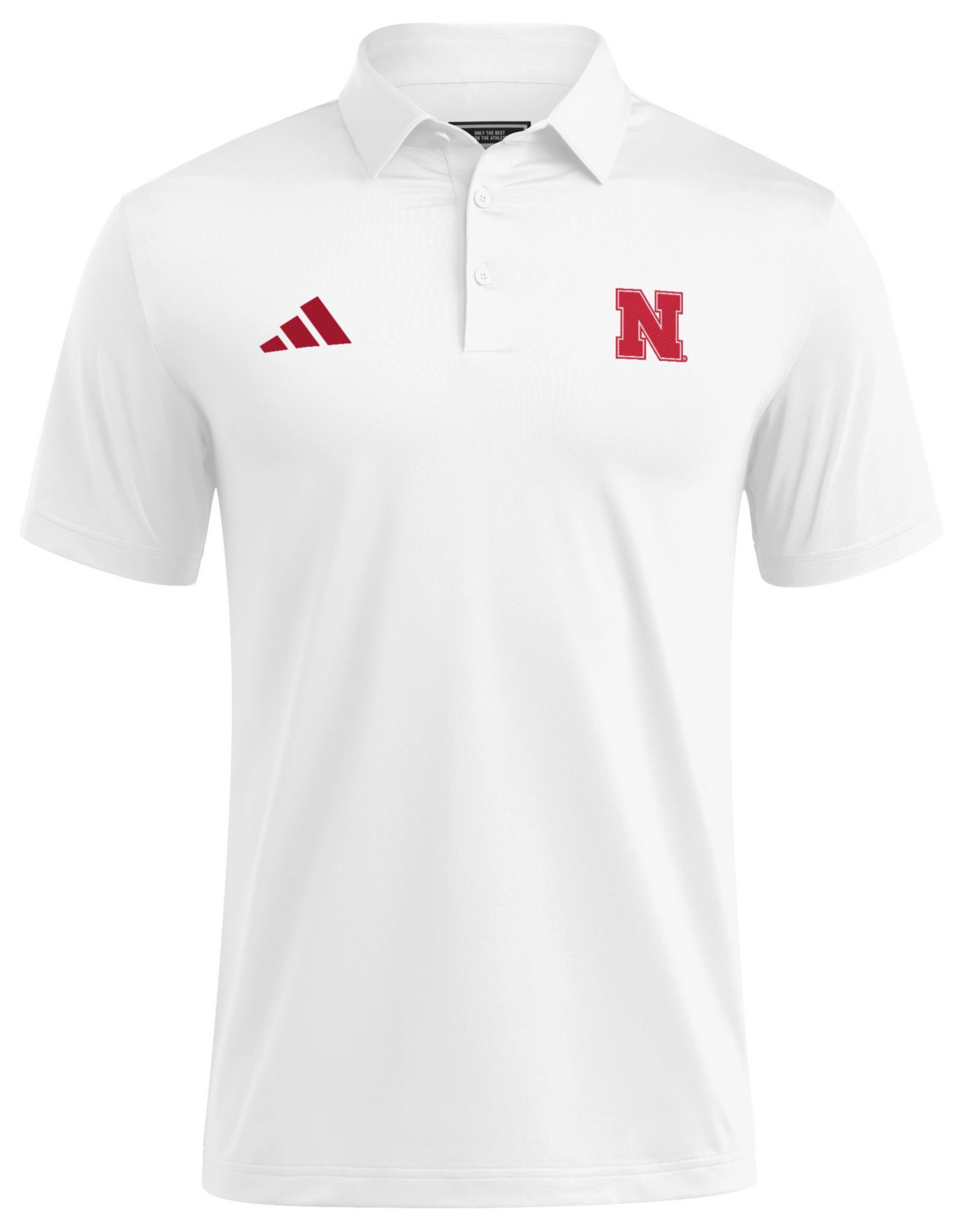 adidas Men's Nebraska Cornhuskers White Ultimate365 Mesh Polo product image