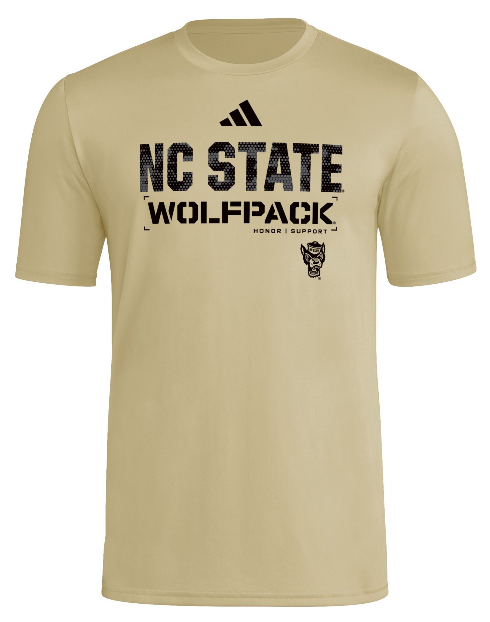 adidas Men's NC State Wolfpack 2025 Honor and Support Light Beige T-Shirt product image