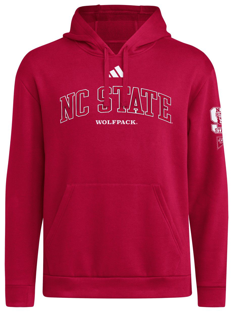 adidas Men's NC State Wolfpack Medium Red Seasonal Vault Faded Dreams Fleece Pullover Hoodie product image