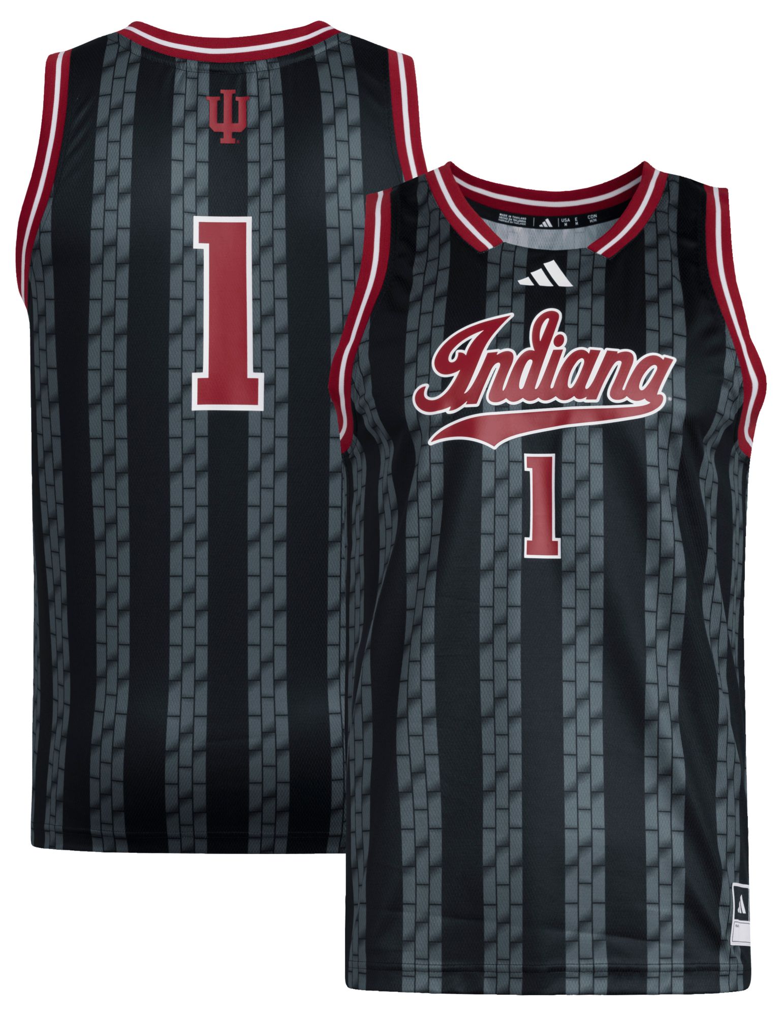 adidas Men's Indiana Hoosiers Black Swingman Basketball Jersey product image