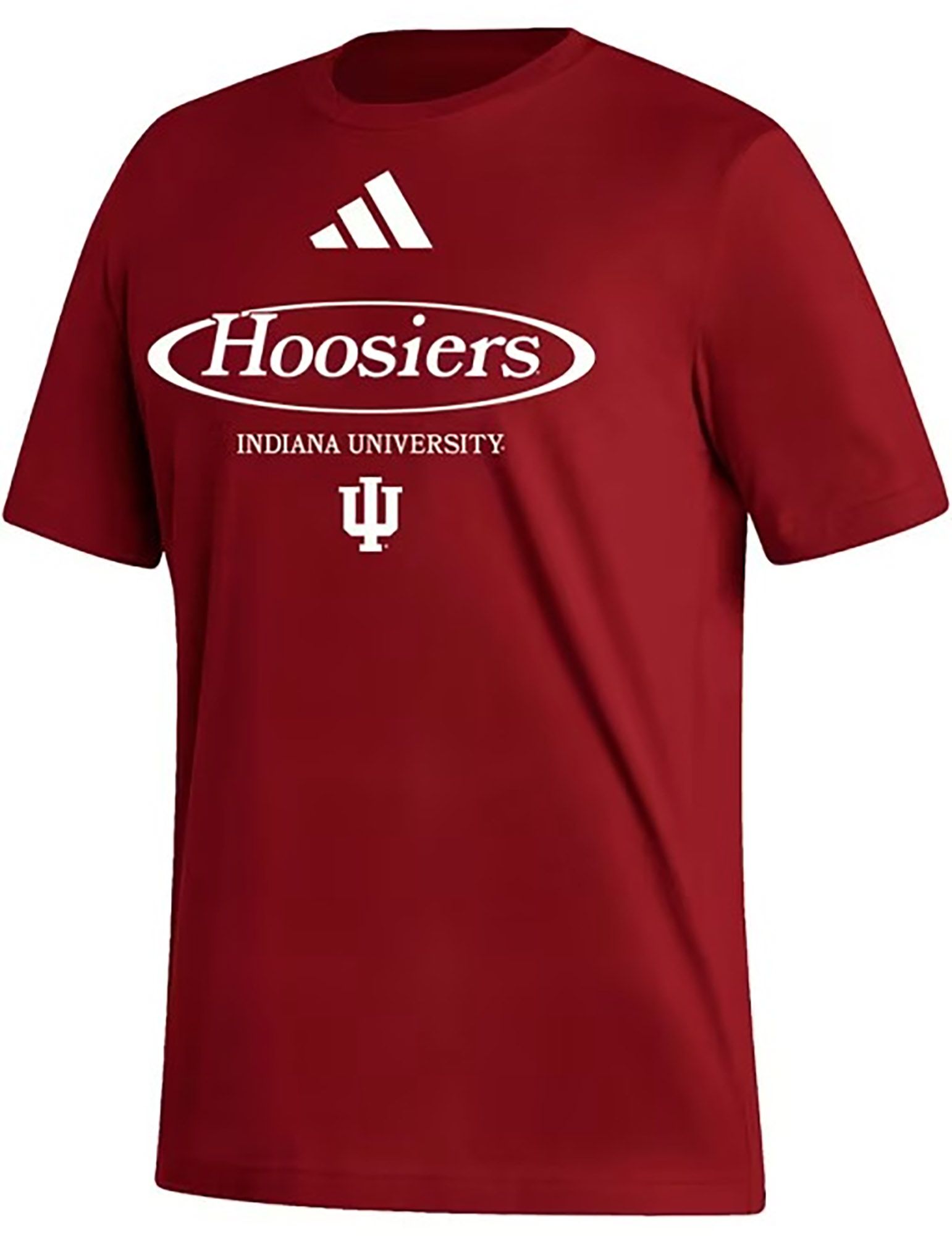 adidas Men's Indiana Hoosiers Red Fresh Football T-Shirt product image