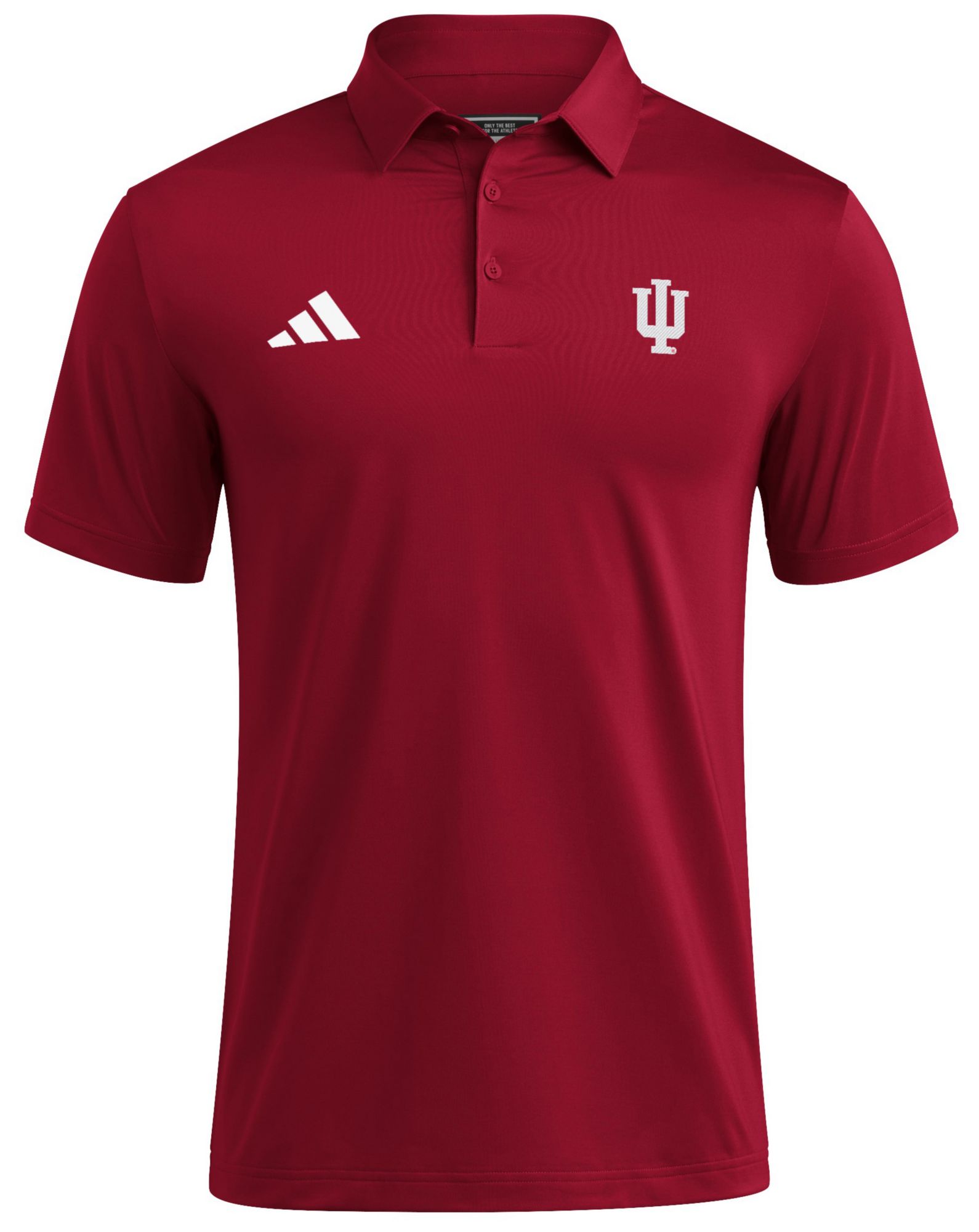 adidas Men's Indiana Hoosiers Dark Red Ultimate365 Mesh Polo product image