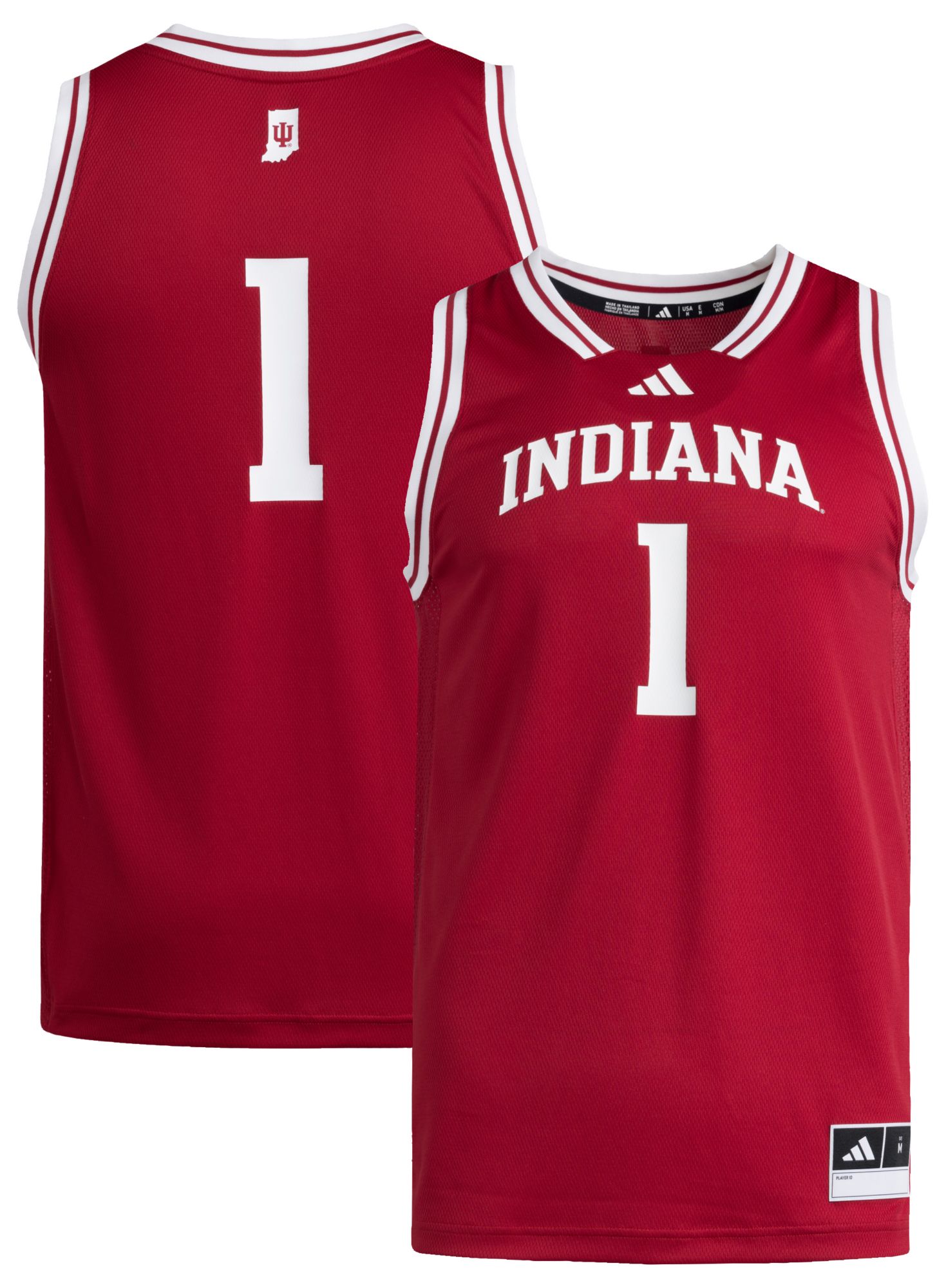 adidas Men's Indiana Hoosiers Red Swingman Basketball Jersey product image