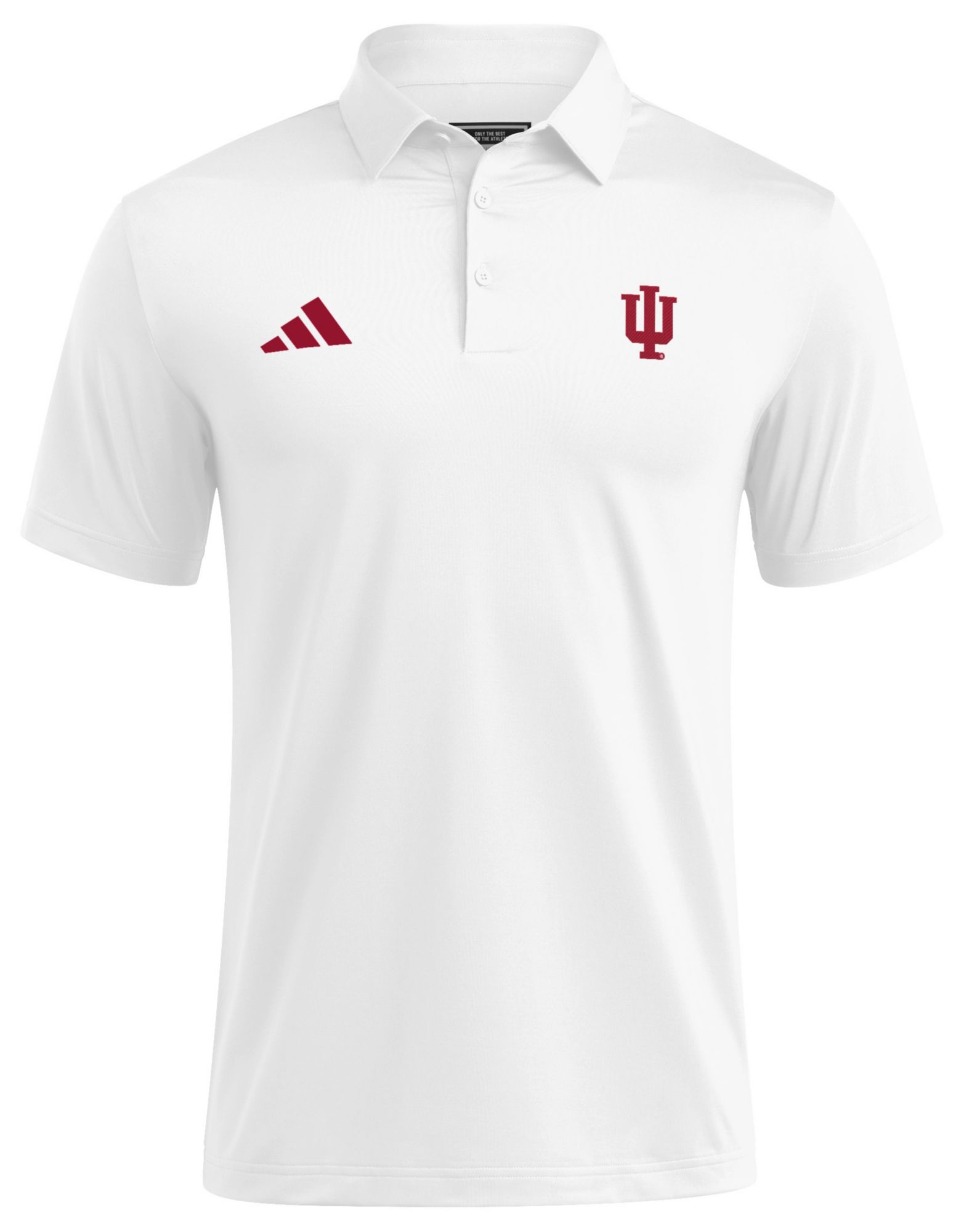 adidas Men's Indiana Hoosiers White Ultimate365 Mesh Polo product image