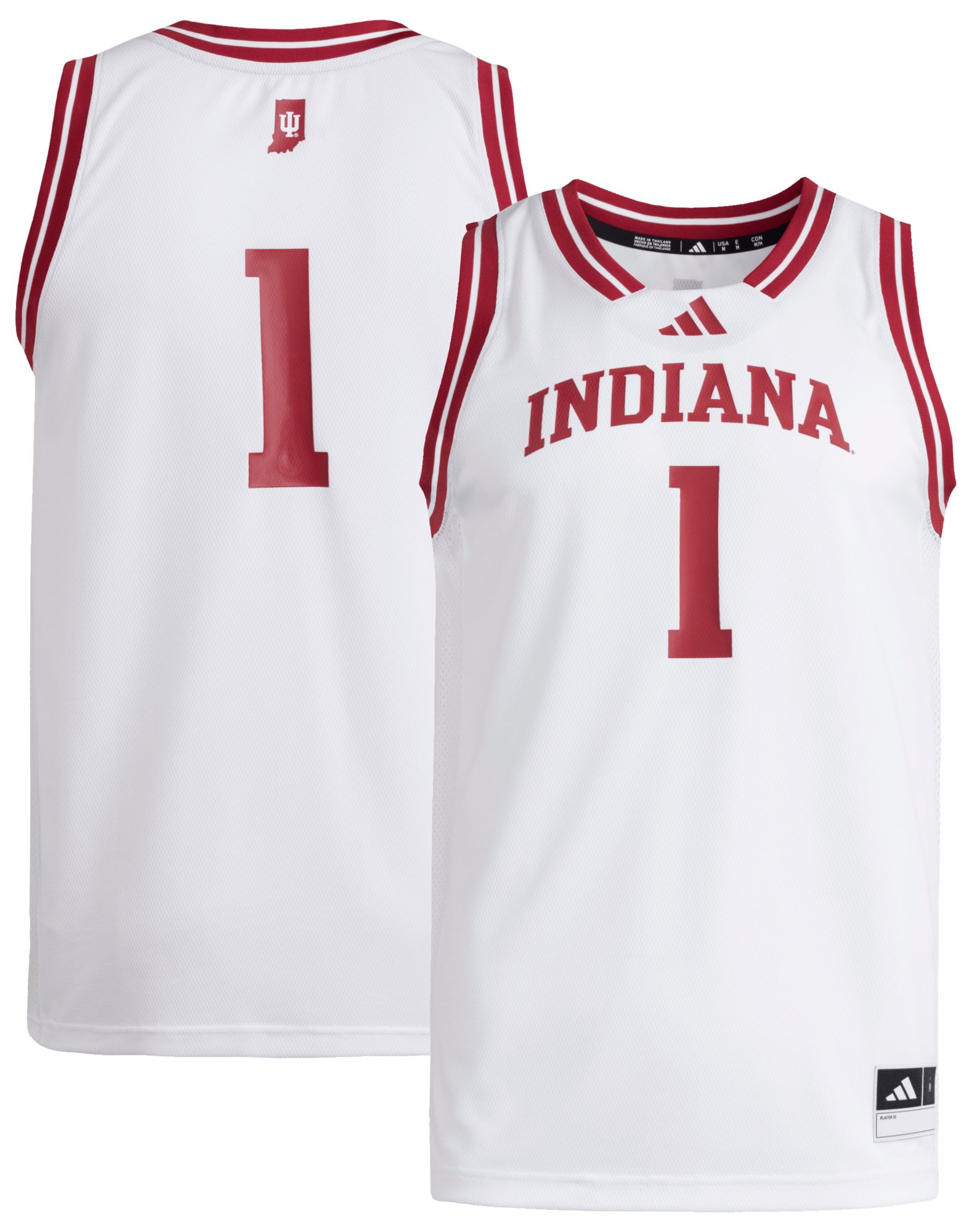 adidas Men's Indiana Hoosiers White Swingman Basketball Jersey product image