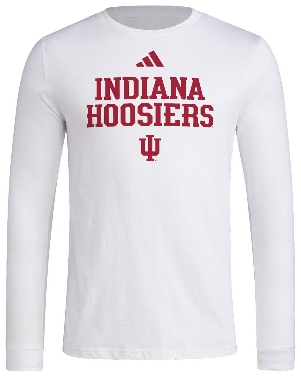 adidas Men's Indiana Hoosiers White Locker Wordmark Fresh Long Sleeve T-Shirt product image