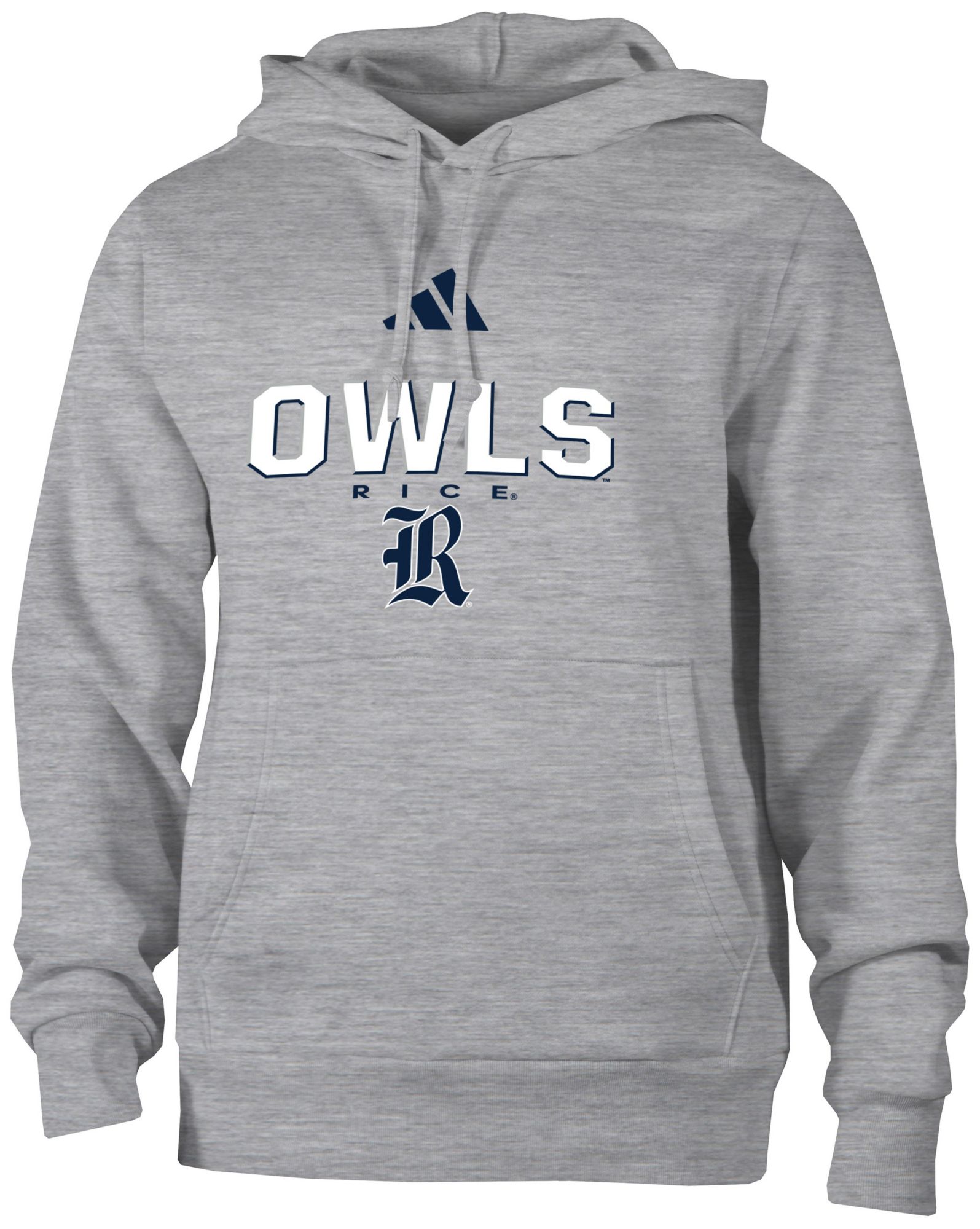 adidas Men's Rice Owls Grey Training Fleece Pullover Hoodie product image