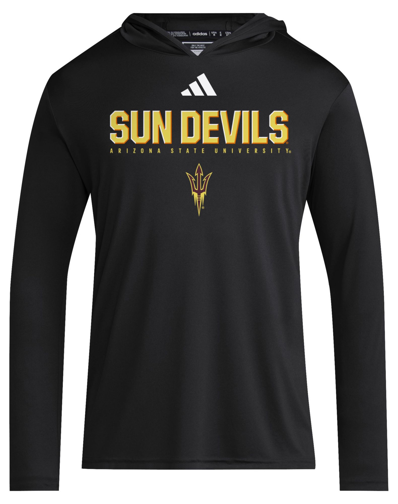 adidas Men's Arizona State Sun Devils Black D4T Long Sleeve Hoodie T-Shirt product image