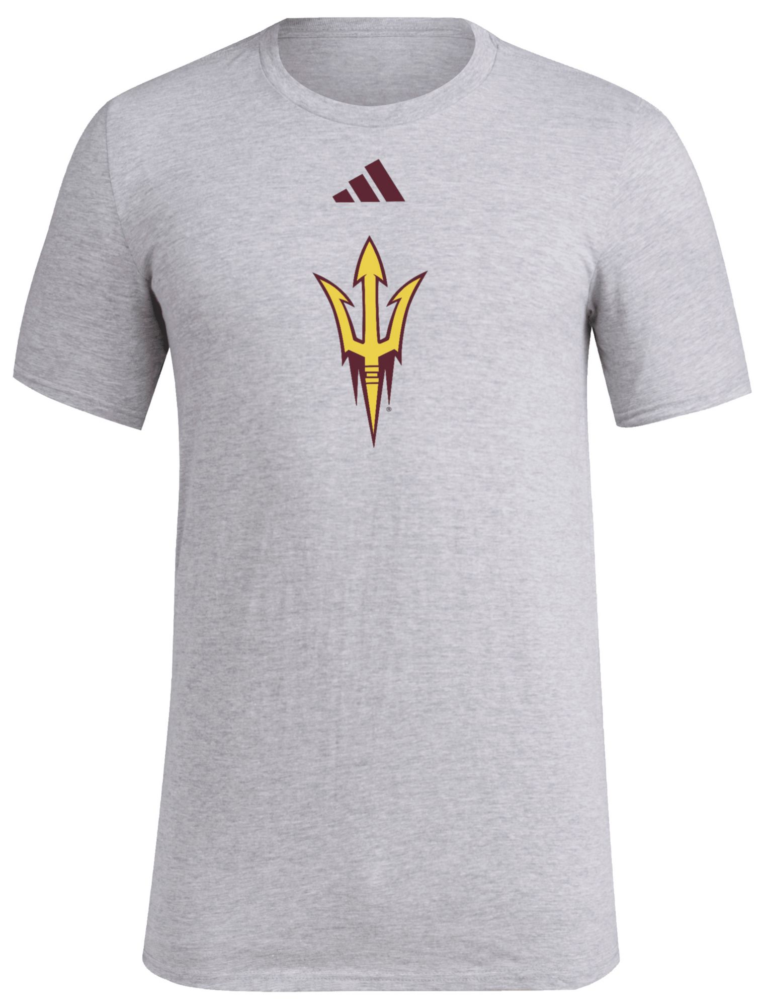 adidas Men's Arizona State Sun Devils Grey Logo T-Shirt product image