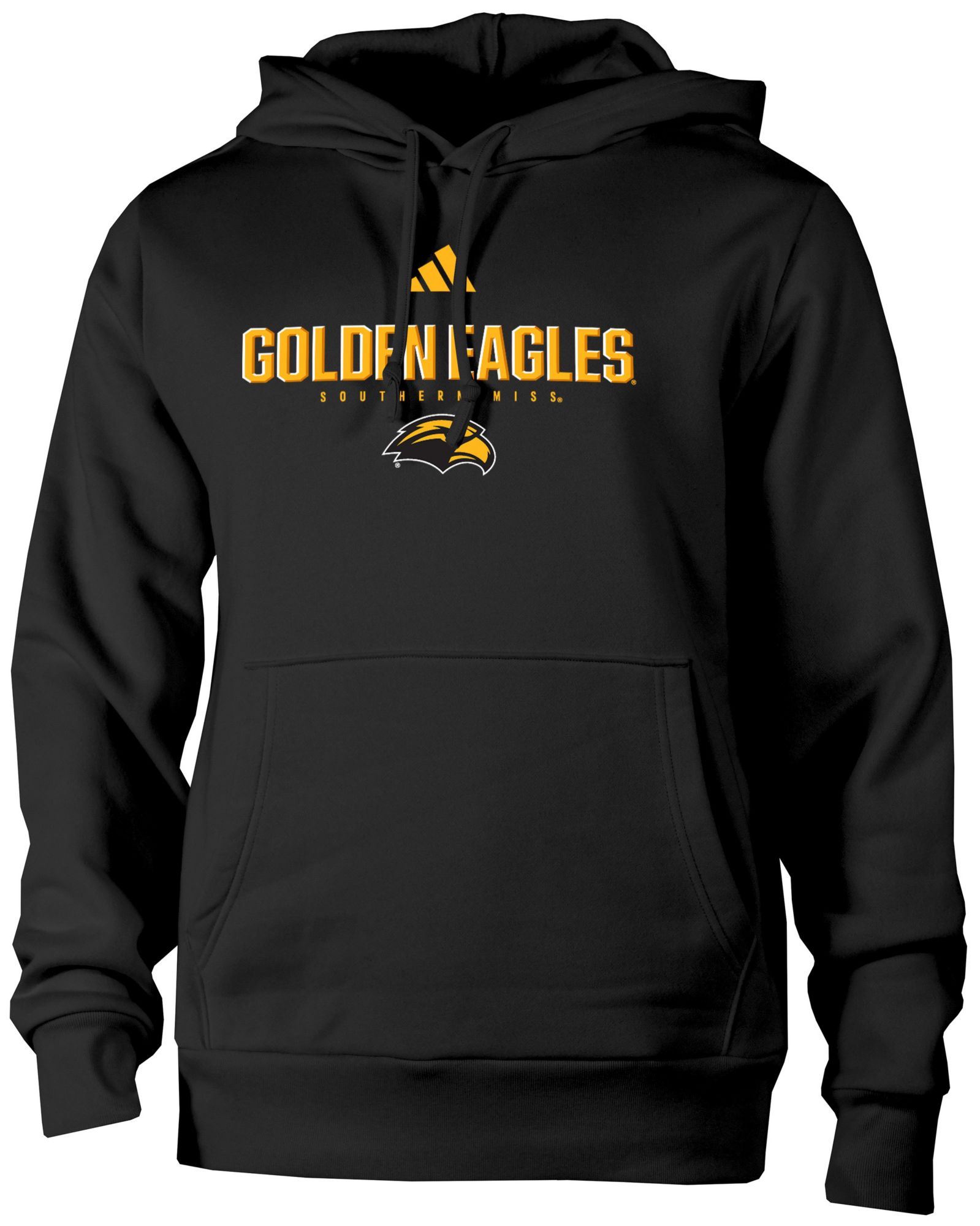 adidas Men's Southern Miss Golden Eagles Black Training Fleece Pullover Hoodie product image