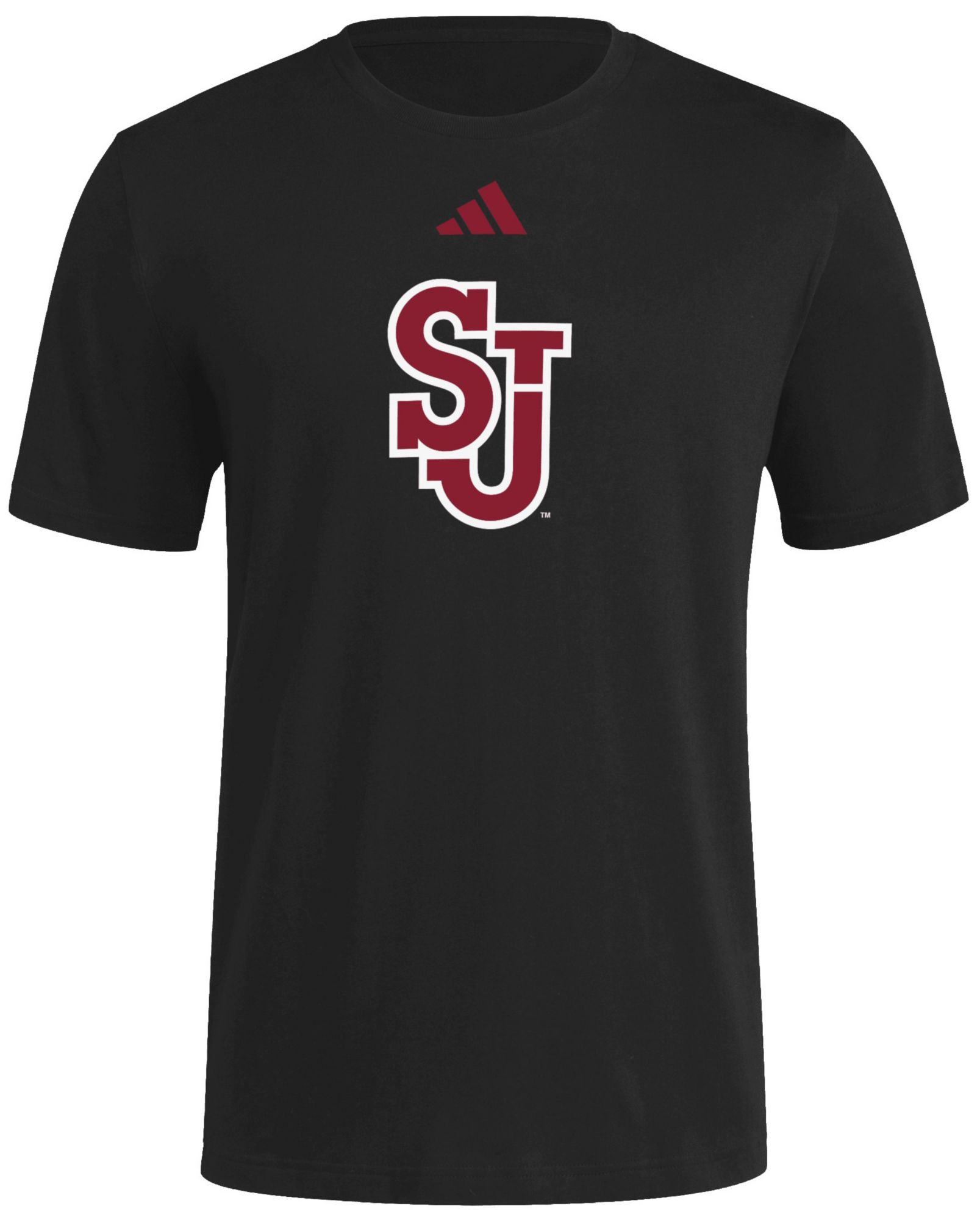 adidas Men's St. John's Red Storm Black Logo T-Shirt product image