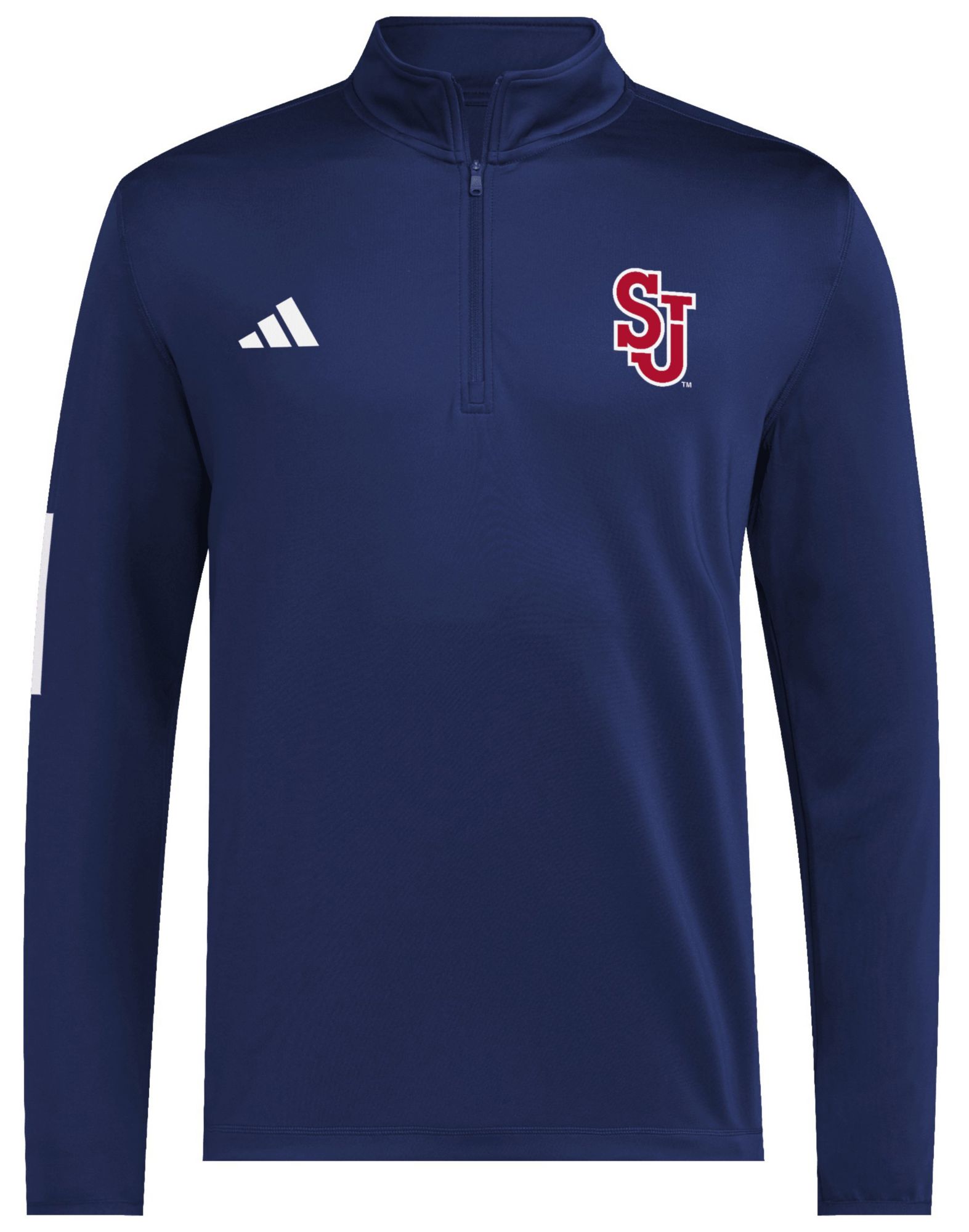adidas Men's St. John's Red Storm Navy Logo Quarter-Zip Pullover product image