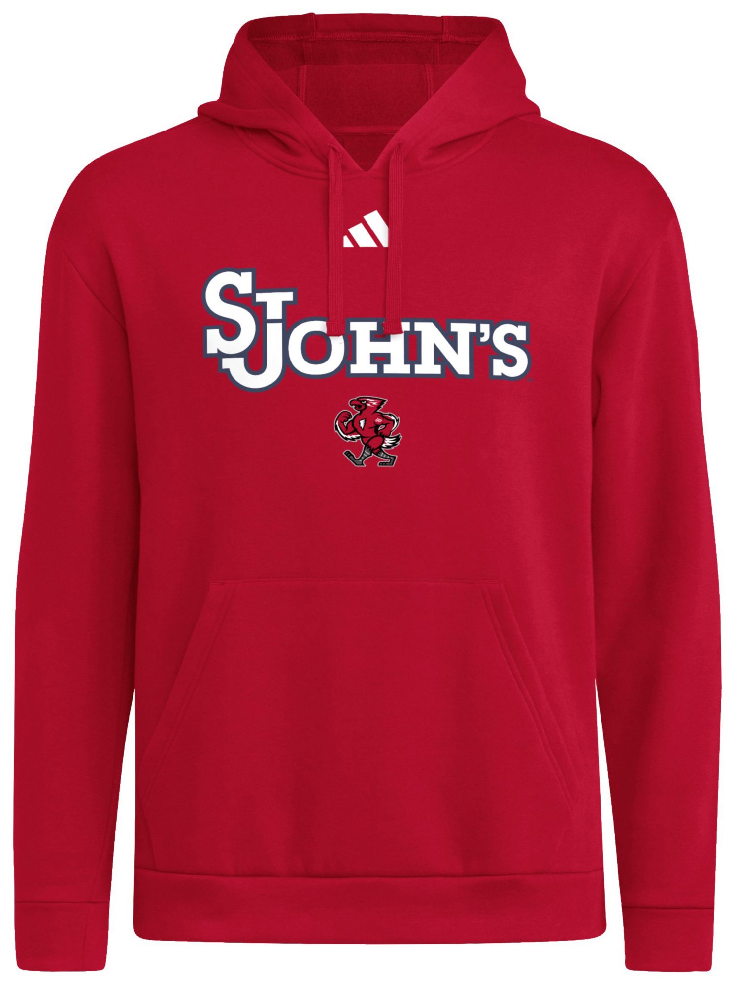 adidas Men's St. John's Red Storm Red Wordmark Pullover Hoodie product image