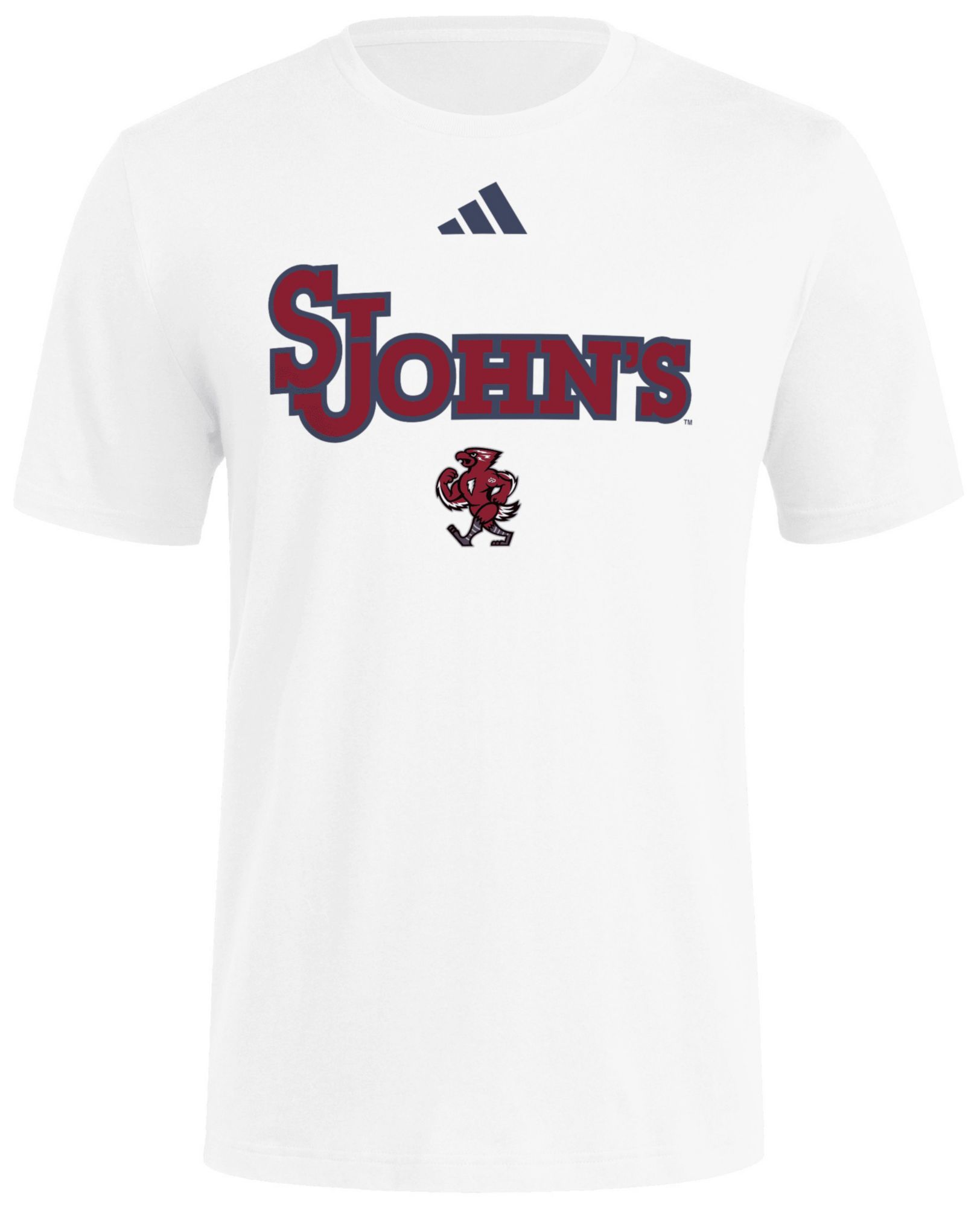 adidas Men's St. John's Red Storm White Wordmark T-Shirt product image