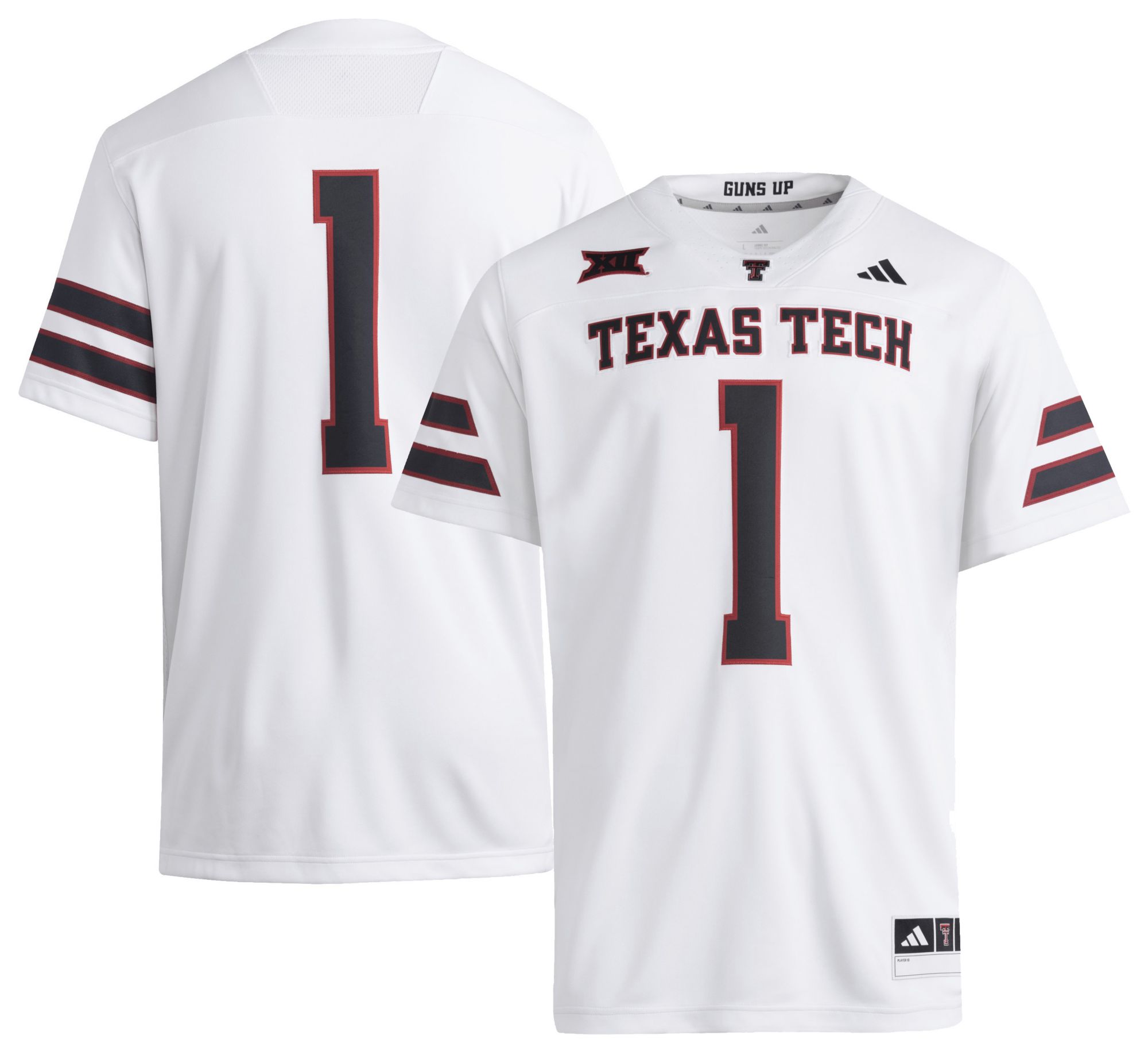 adidas Men's Texas Tech Red Raiders White Premier Replica Road Jersey product image