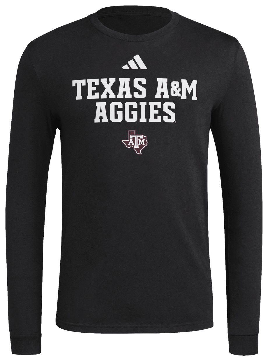 adidas Men's Texas A&M Aggies Black Locker Wordmark Fresh Long Sleeve T-Shirt product image