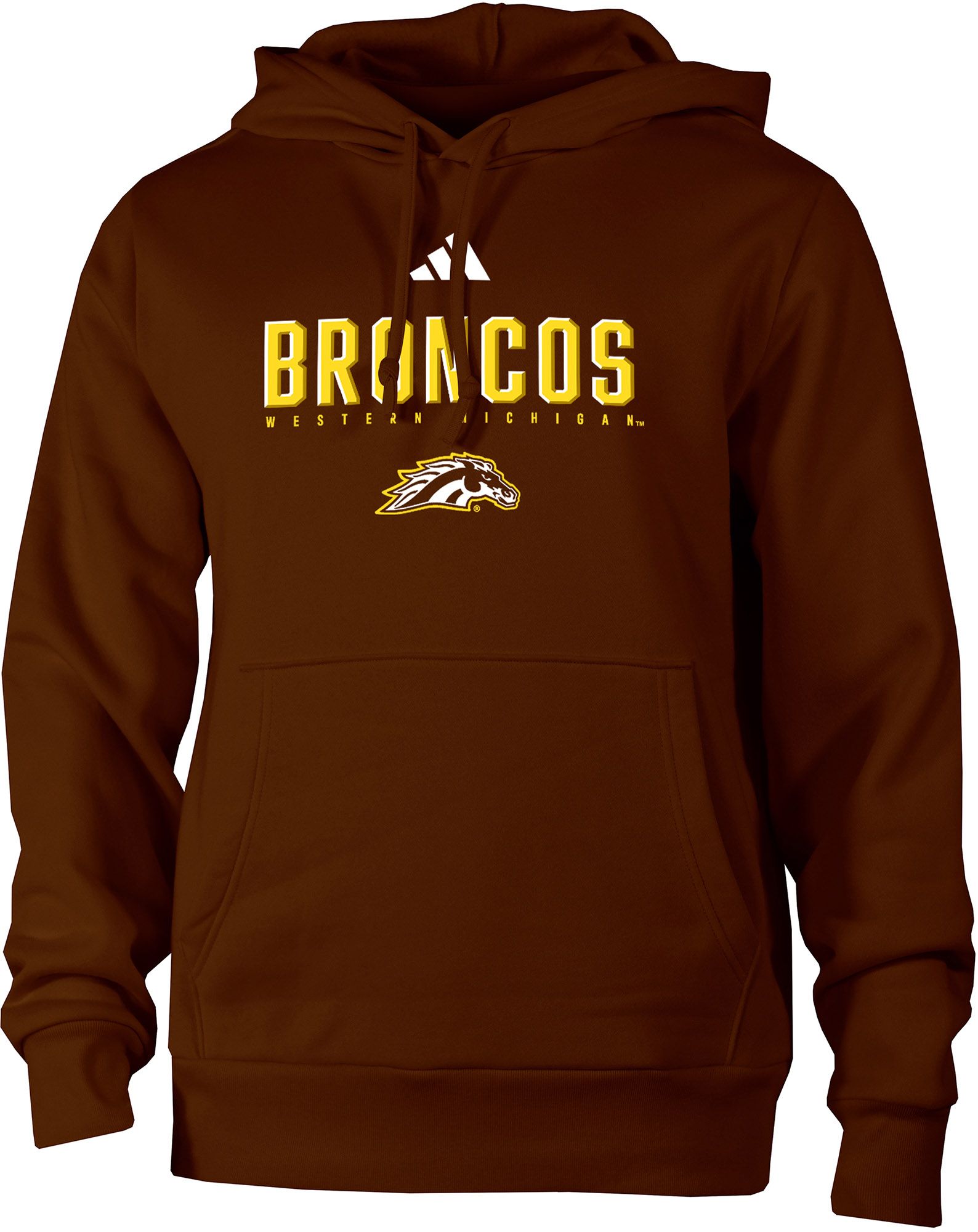 adidas Men's Western Michigan Broncos Black Training Fleece Pullover Hoodie product image