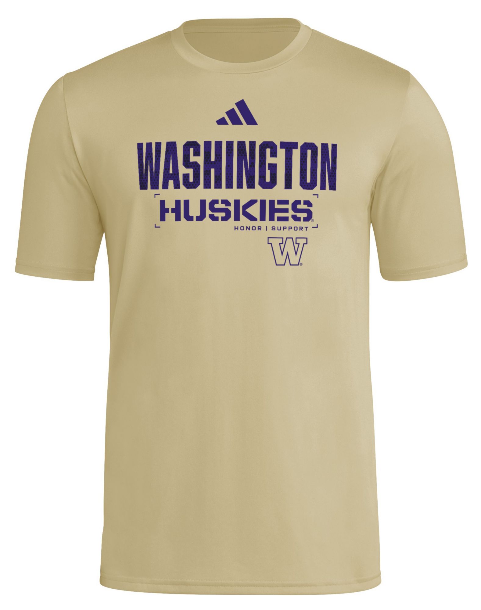 adidas Men's Washington Huskies 2025 Honor and Support Light Beige T-Shirt product image