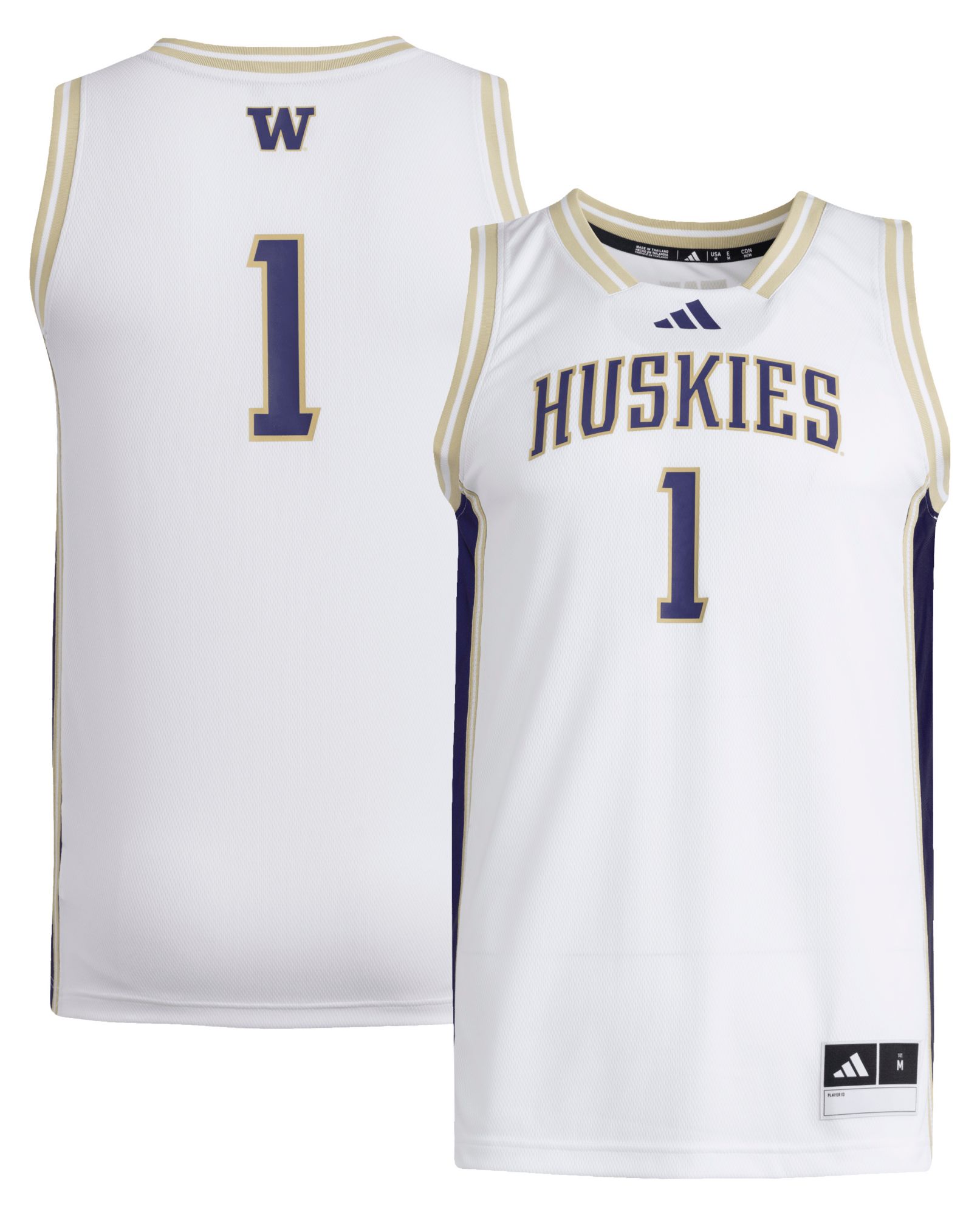 adidas Men's Washington Huskies White Swingman Basketball Jersey product image