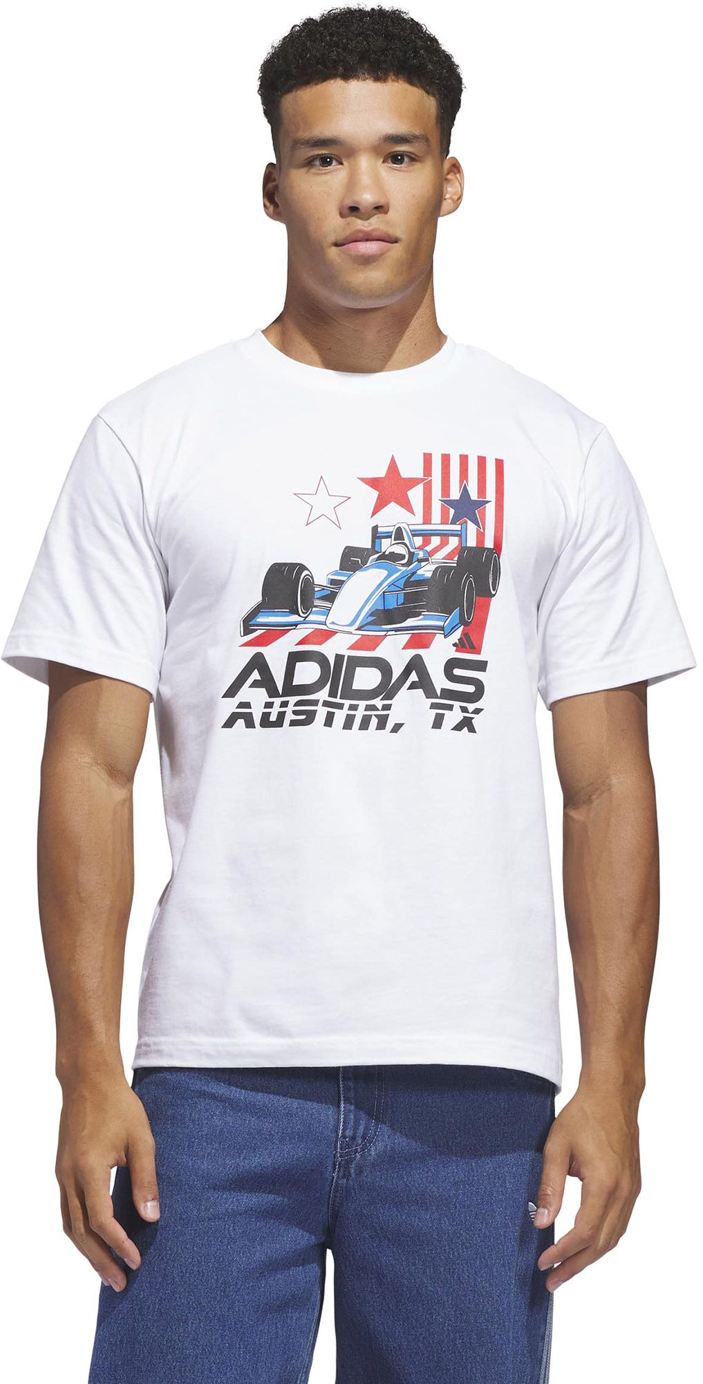 adidas Men's Formula 1 Mercedes White Austin Americana T-Shirt product image