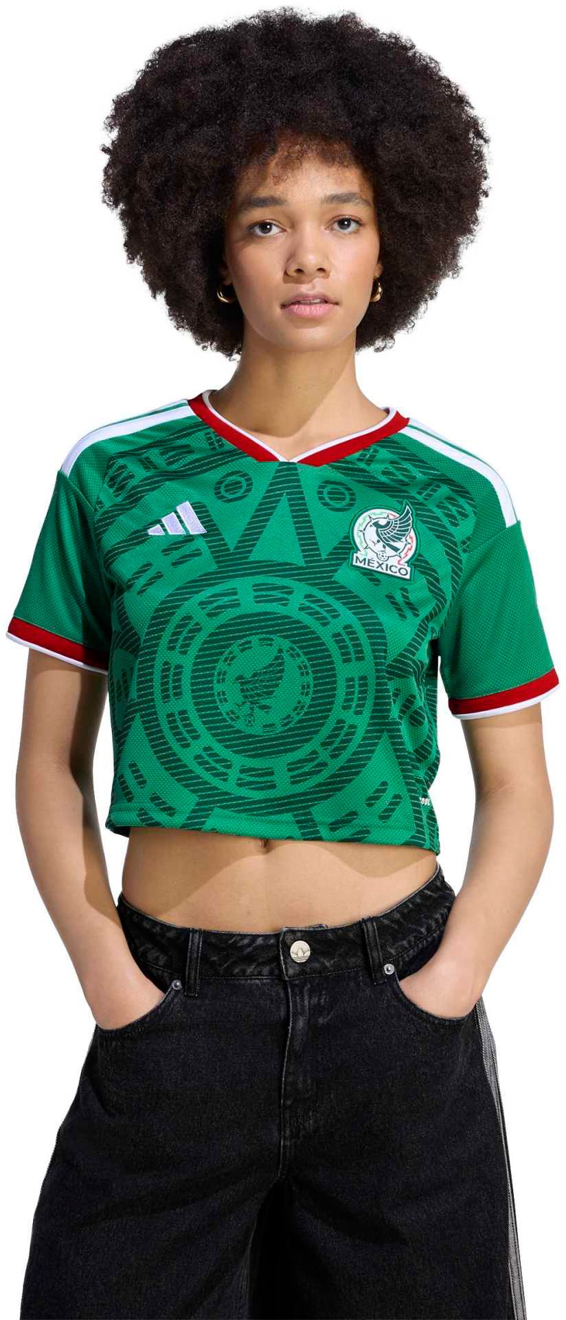 adidas Women's Mexico 2026 Home Crop Top Replica Jersey product image