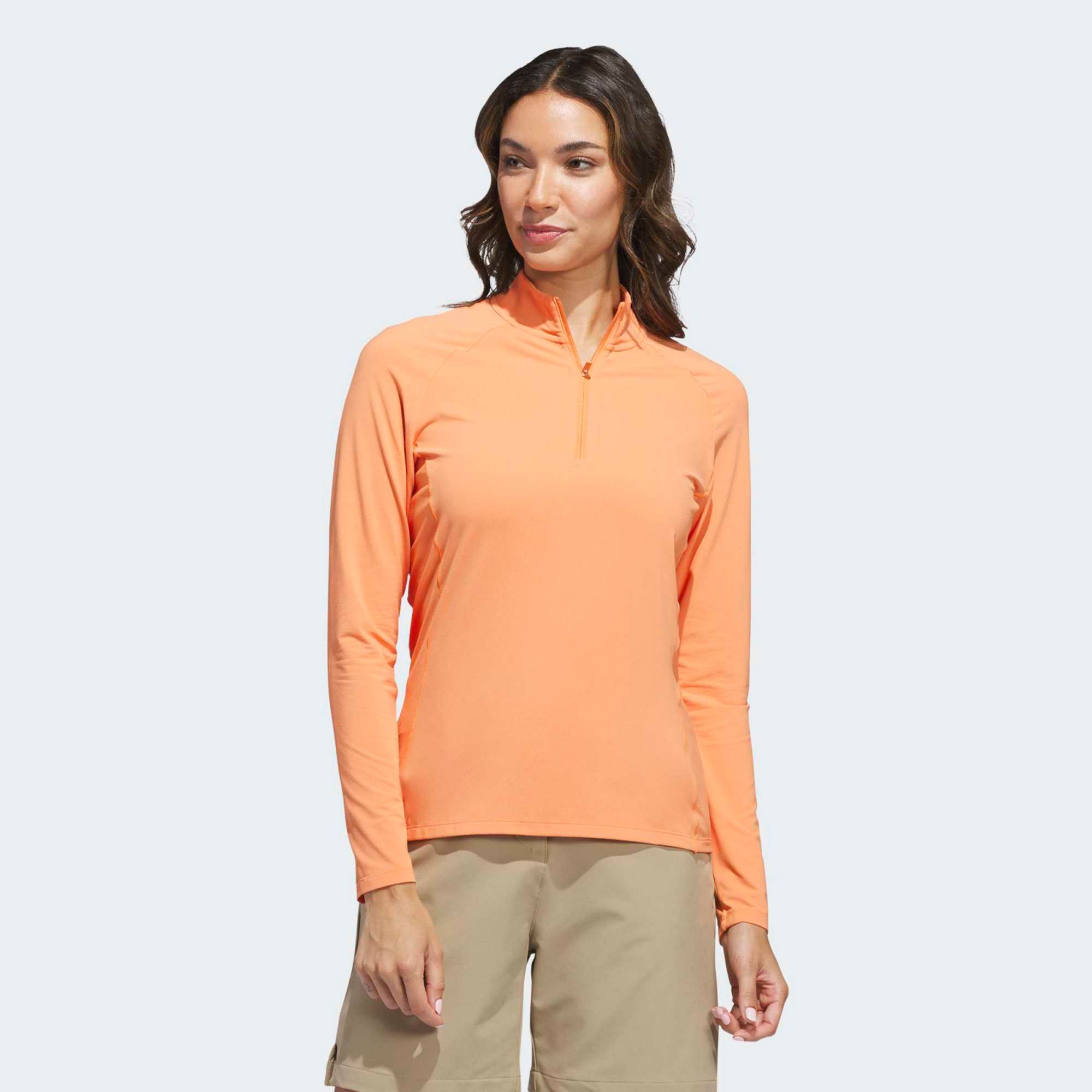 adidas Women's Ultimate365 Solid 1/4 Zip Mock Neck Golf Shirt product image