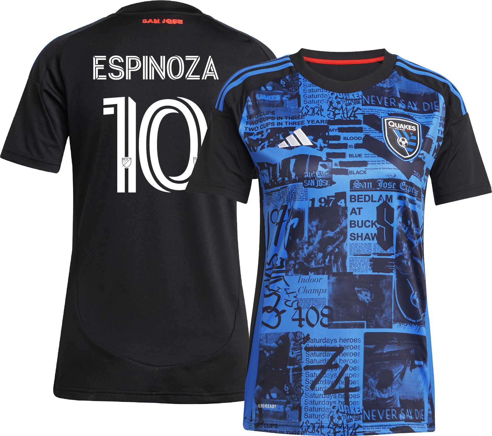 adidas Women's San Jose Earthquakes Cristian Espinoza #10 2025 Primary Replica Jersey product image