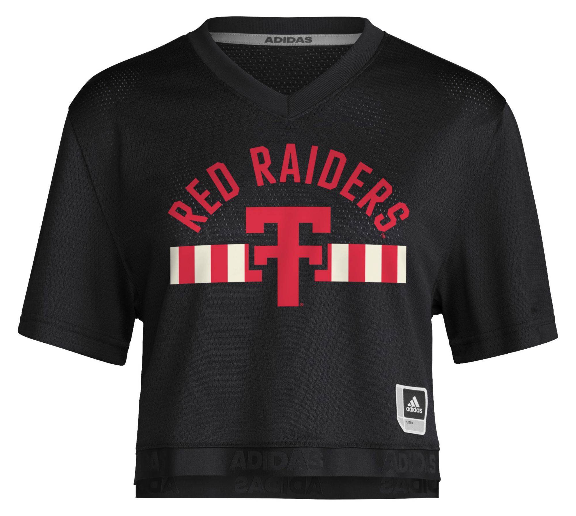 adidas Women's Texas Tech Red Raiders Black Cropped Football Jersey product image