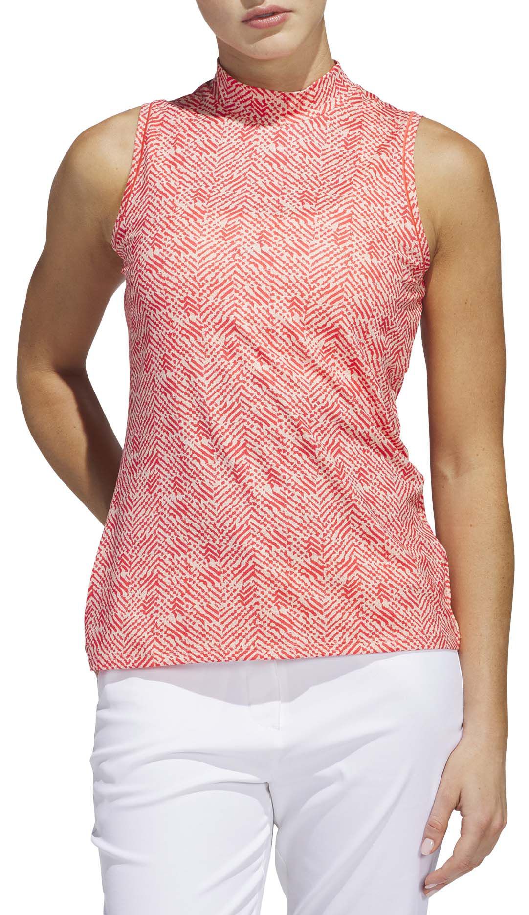 adidas Women's Ultimate365 Textured Mock Neck Sleeveless Golf Polo product image