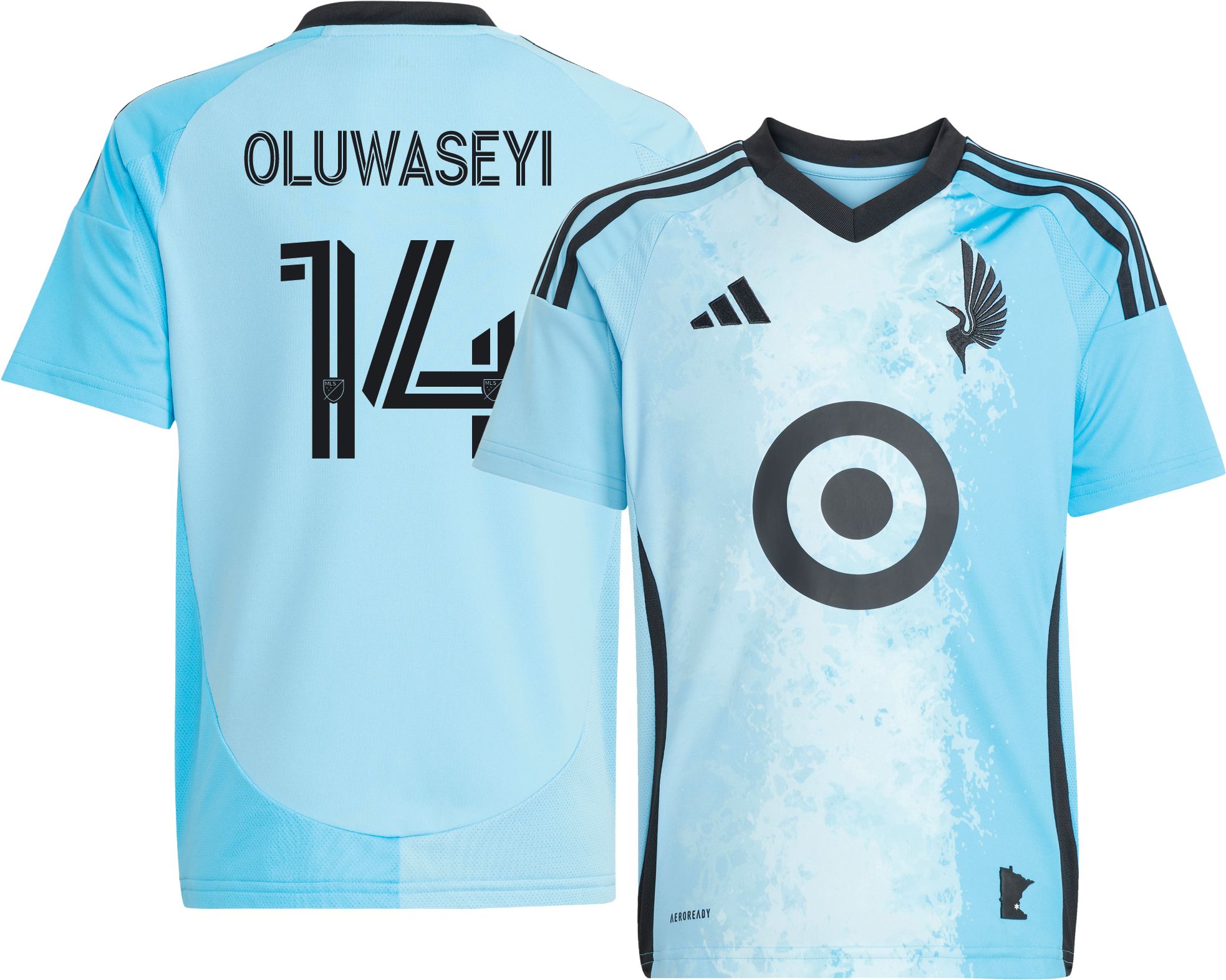 adidas Youth Minnesota United FC Tani Oluwaseyi #14 2025 Secondary Replica Jersey product image