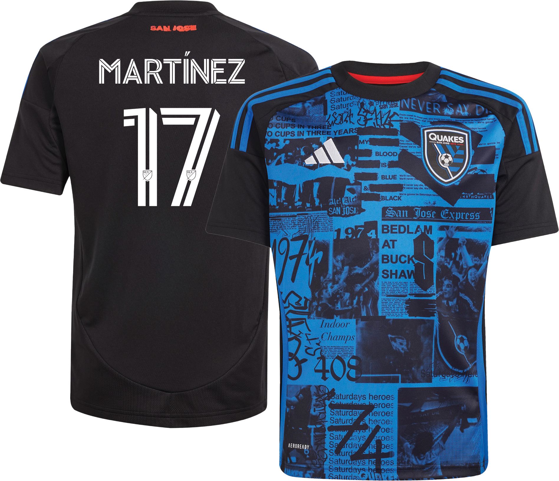 adidas Youth San Jose Earthquakes Josef Martínez #17 2025 Primary Replica Jersey product image