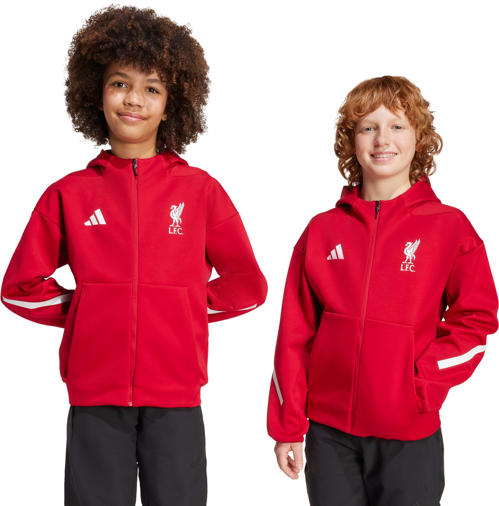 adidas Youth Liverpool FC 2025-26 Red Home Prematch Full-Zip Jacket product image