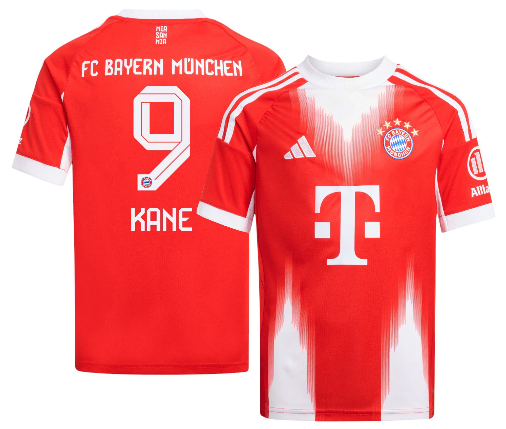 adidas Youth Bayern Munich Harry Kane #9 2025 Red Third Replica Jersey product image