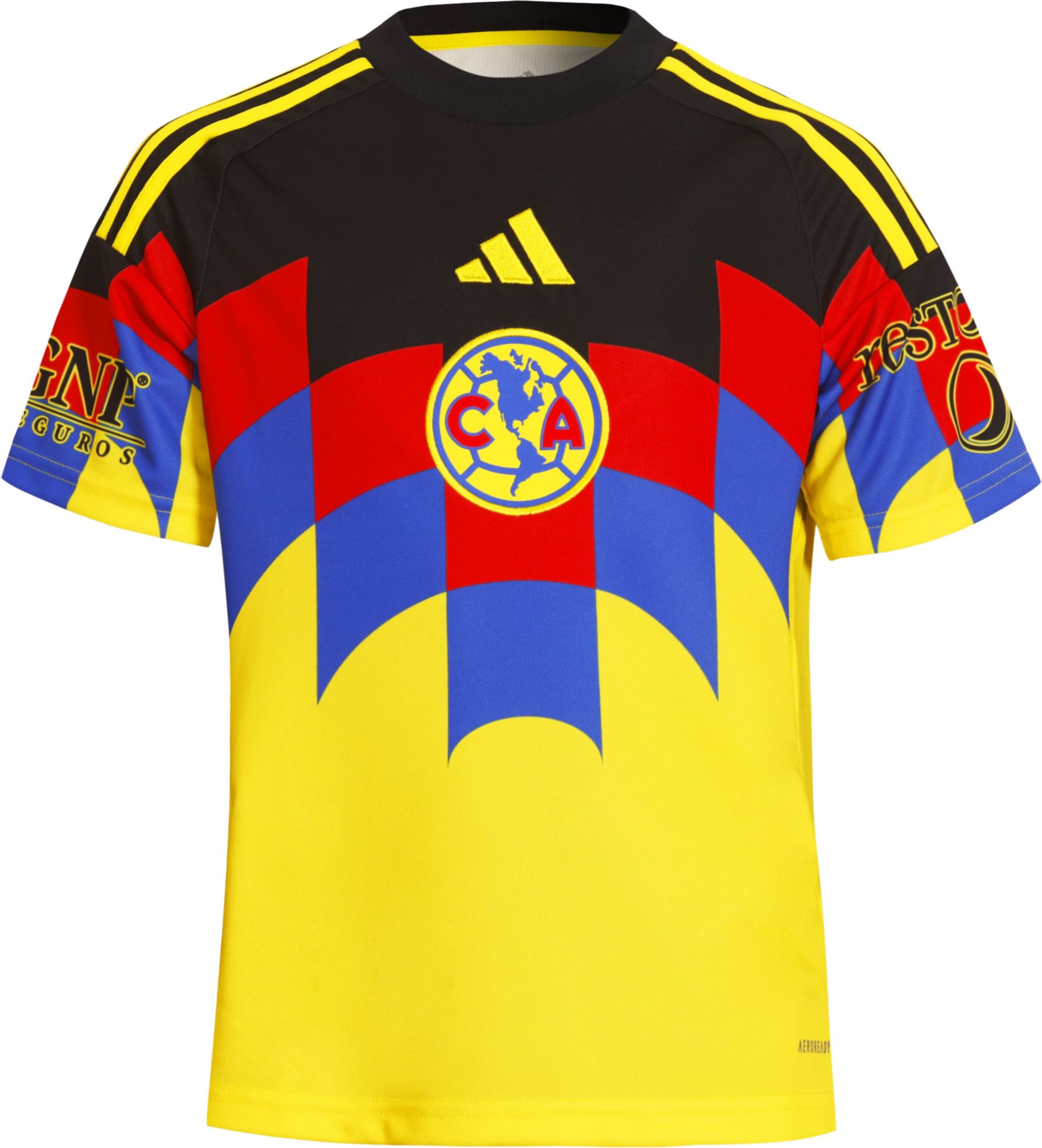 adidas Youth Club America 2025-26 Yellow Home Replica Jersey product image