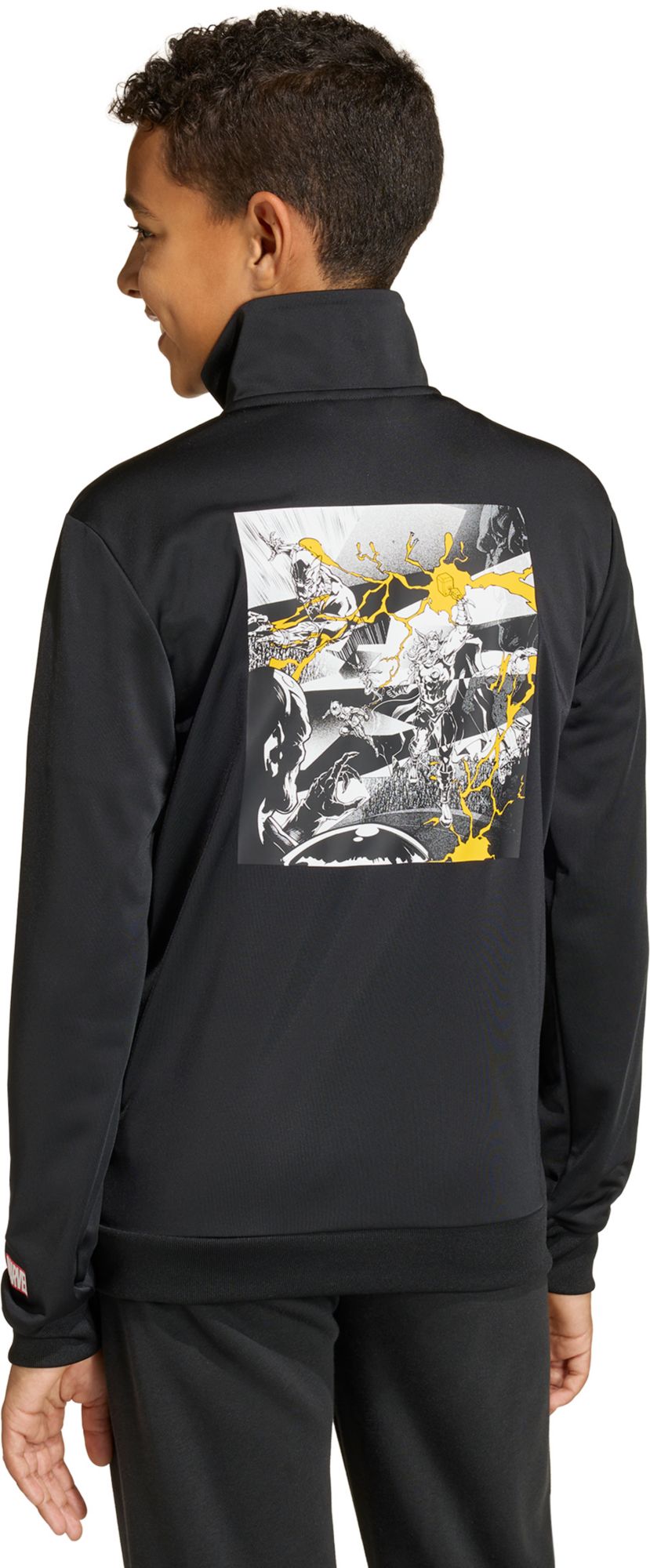 adidas Youth Real Madrid x Avengers Black Full-Zip Track Jacket product image