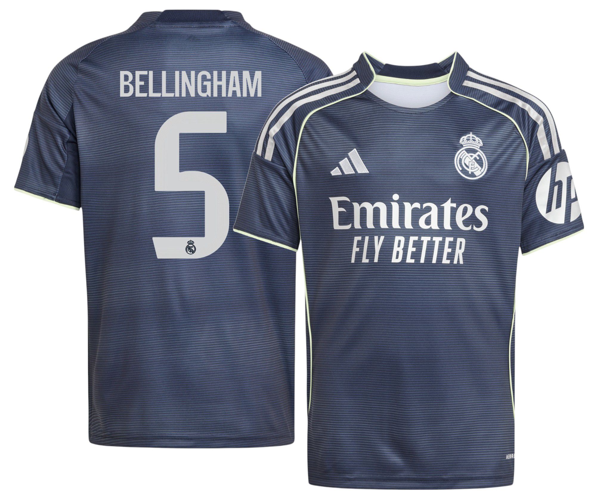 adidas Youth Real Madrid Jude Bellingham #5 2025 Blue Replica Jersey product image