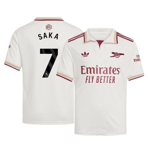adidas Youth Arsenal Bukayo Saka #7 2025 Home Replica Jersey