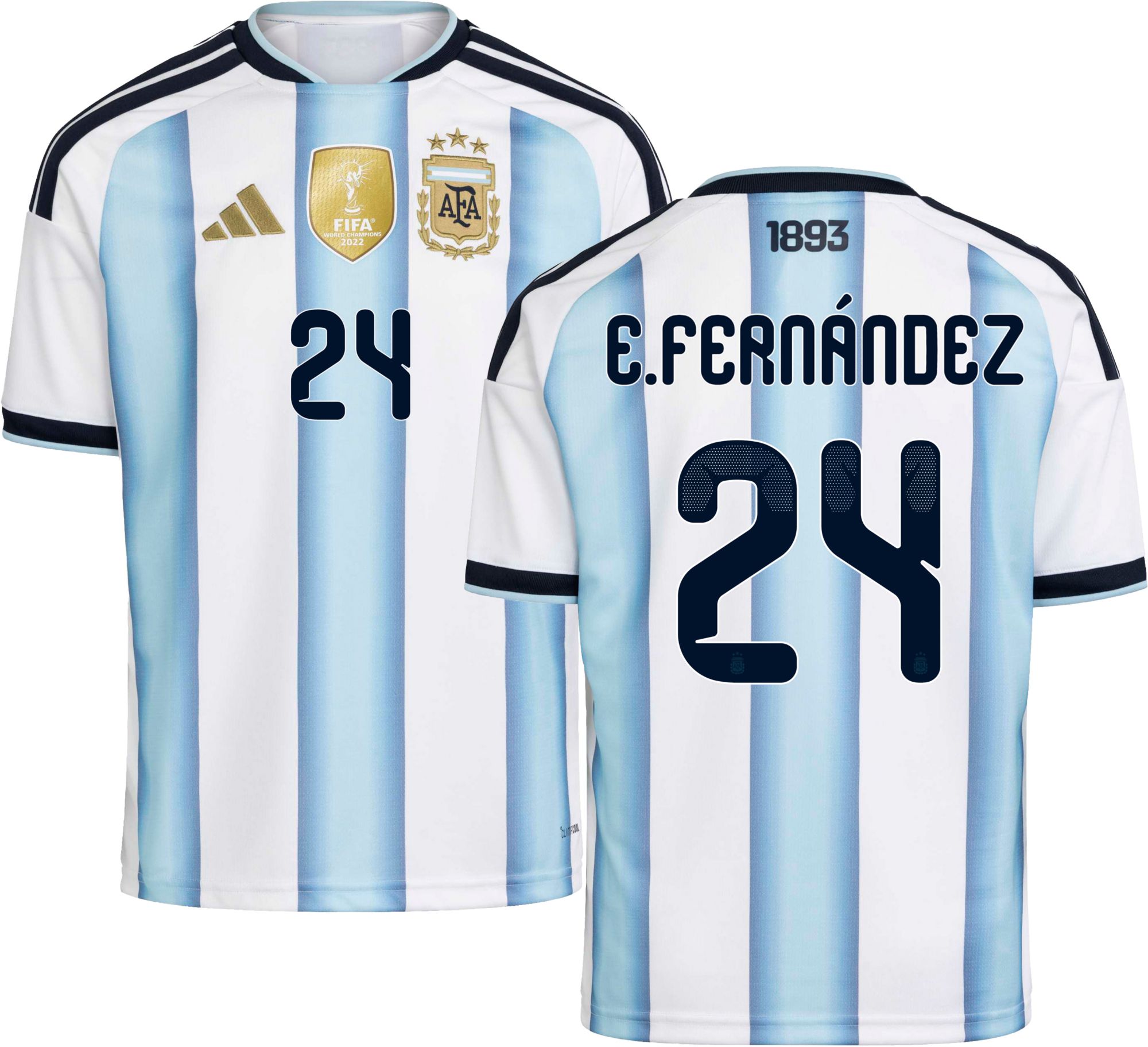 adidas Youth Argentina Enzo Fernandez #24 2026 Home Replica Jersey product image