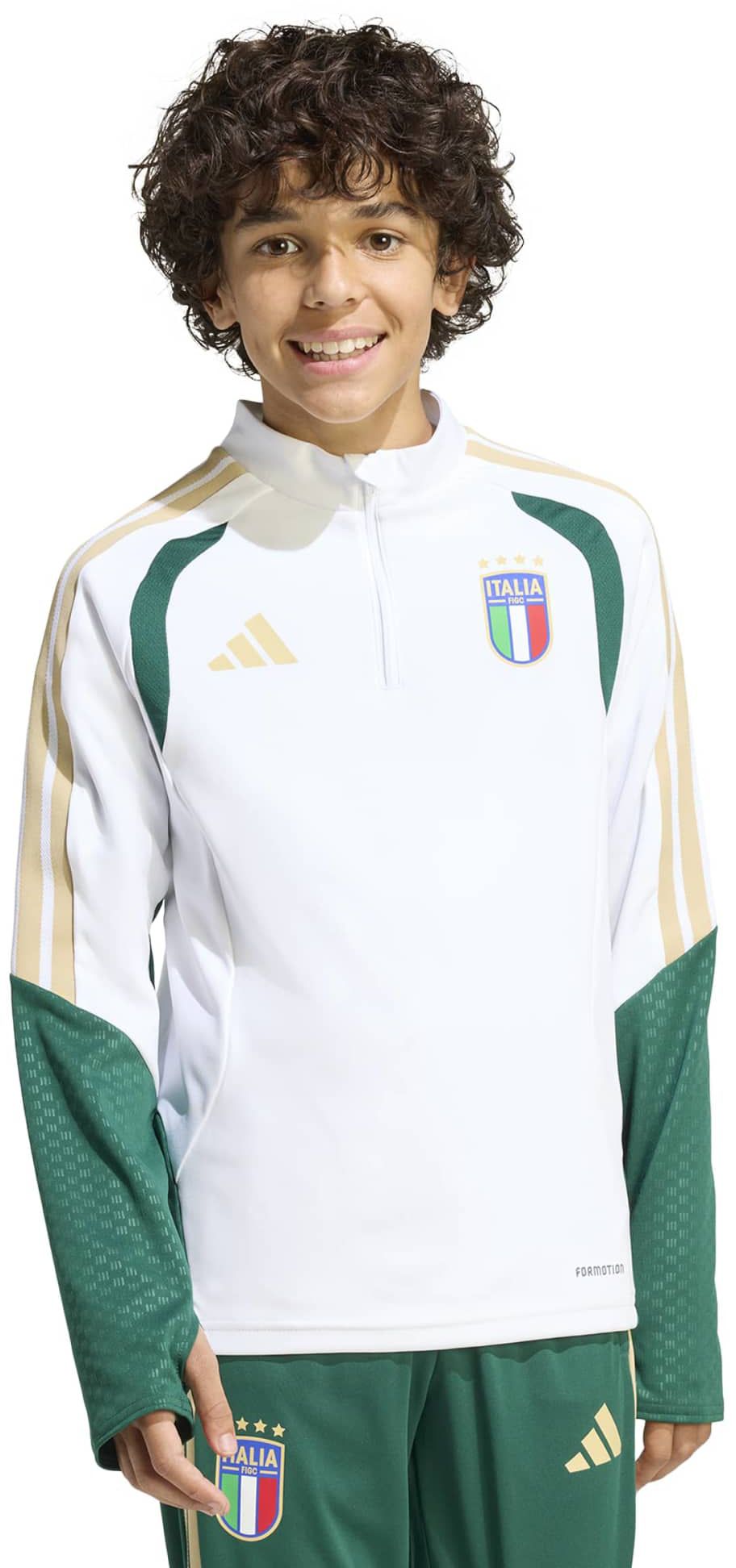 adidas Youth Italy 2026 Home Quarter-Zip Training Pullover