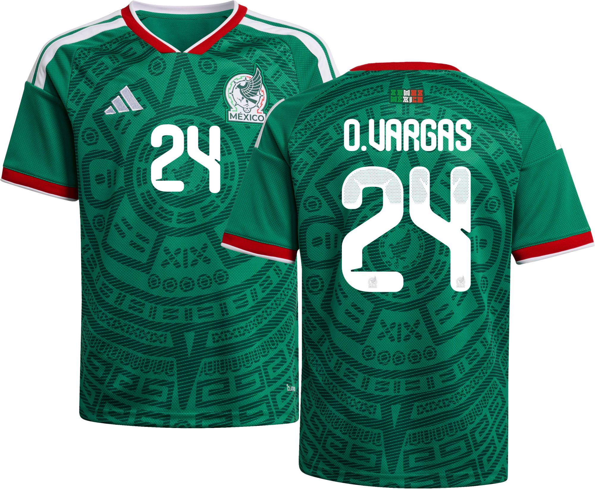 adidas Youth Mexico Obed Vargas #24 2026 Home Replica Jersey product image